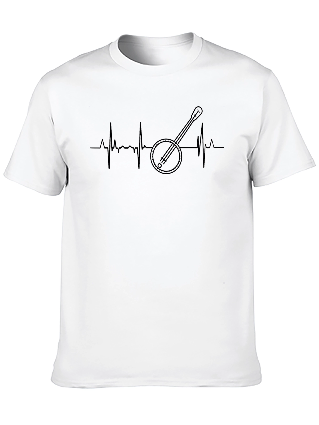 Banjo Heartbeat Graphic Tee - Music Lover T-Shirt