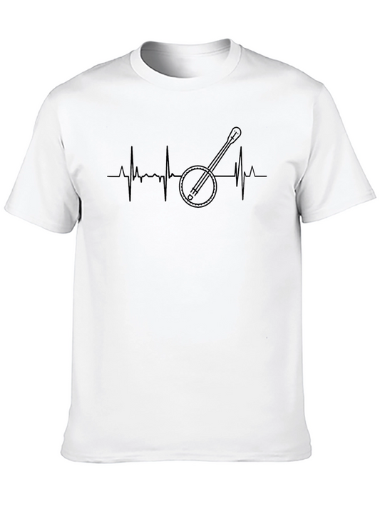 Banjo Heartbeat Graphic Tee - Music Lover T-Shirt