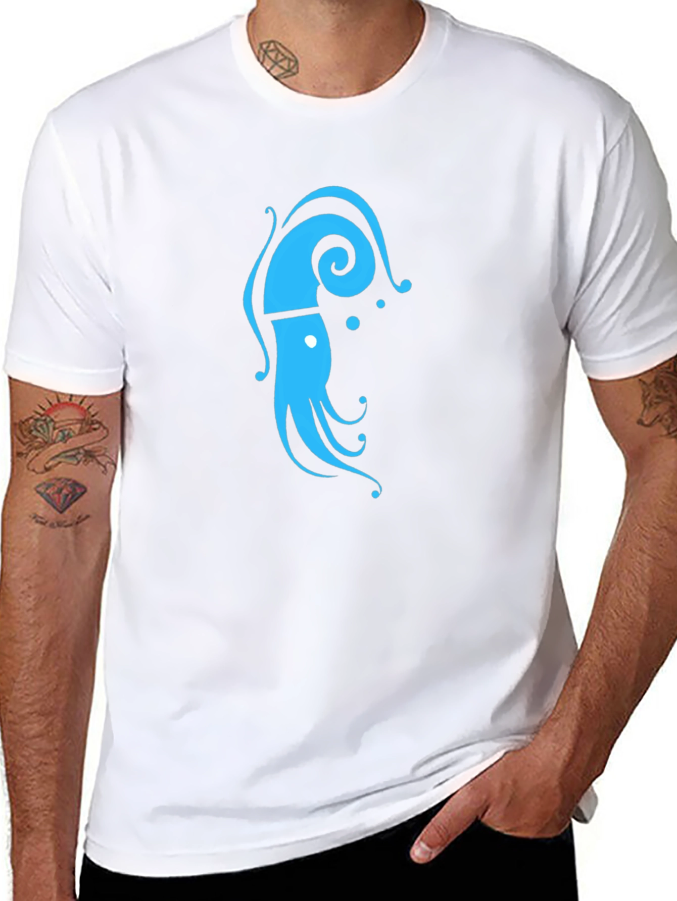 Squid Graphic T-Shirt - Cool Casual Tee