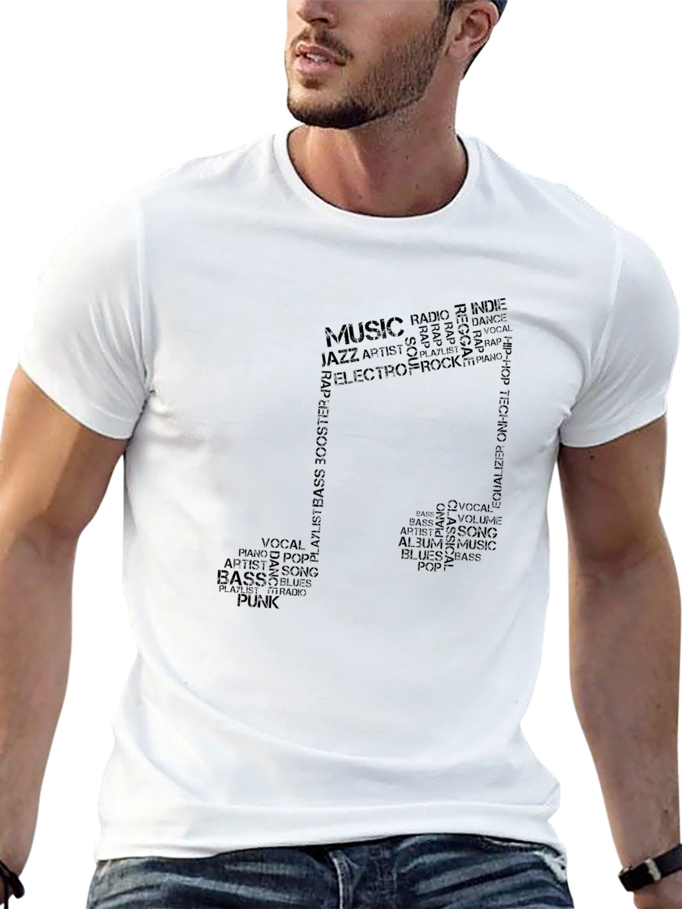 Music Note Word Art T-Shirt