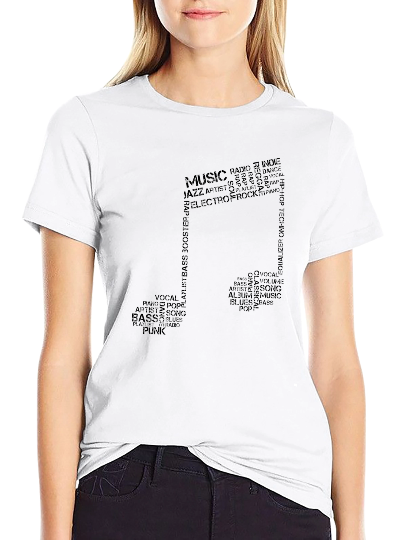 Music Note Word Art T-Shirt