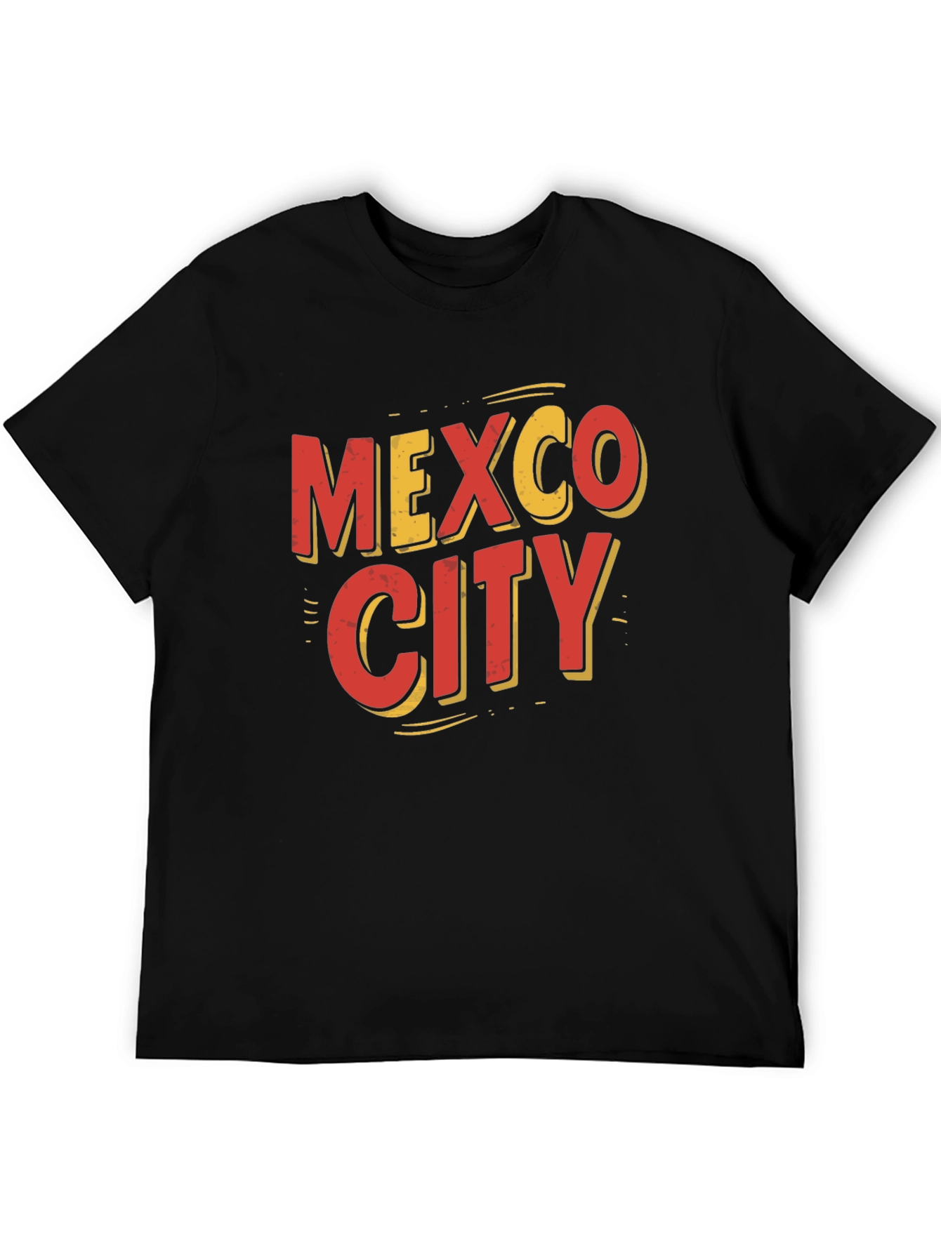 Mexico City Graphic Tee - Retro Style Black T-Shirt