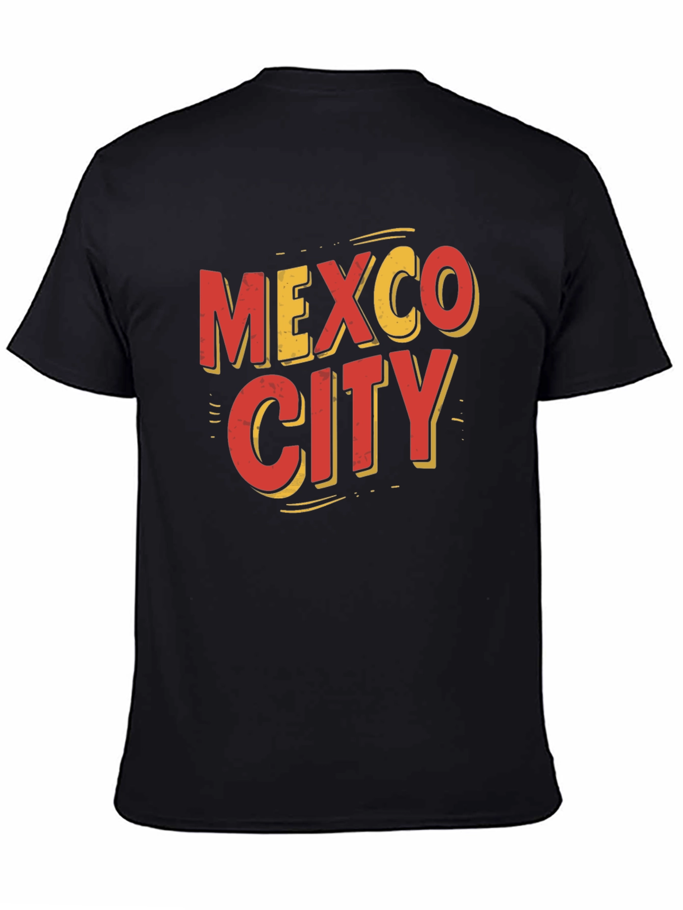 Mexico City Graphic Tee - Retro Style Black T-Shirt