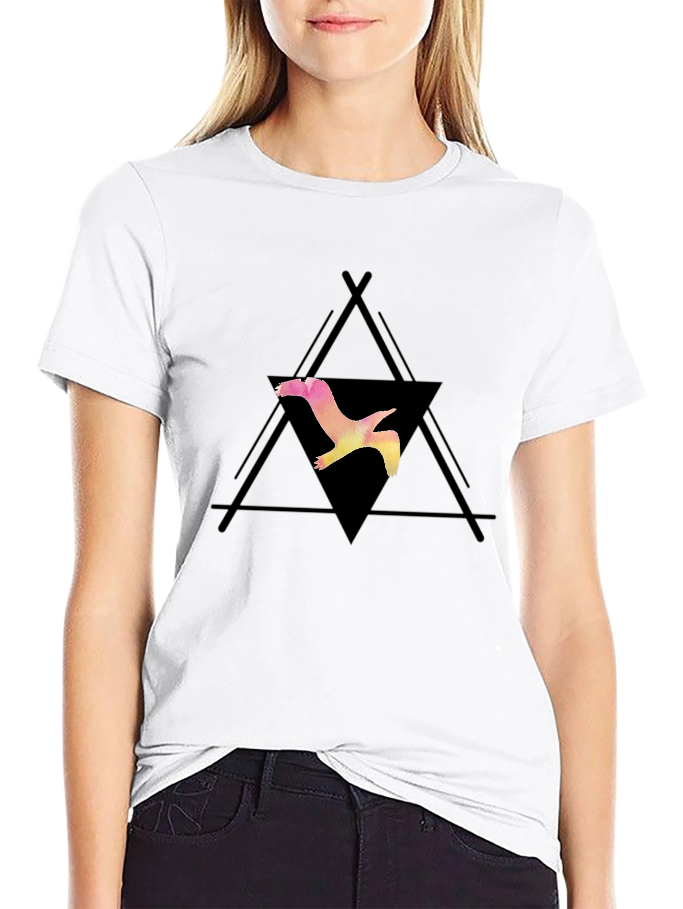 Bird Graphic Black T-Shirt