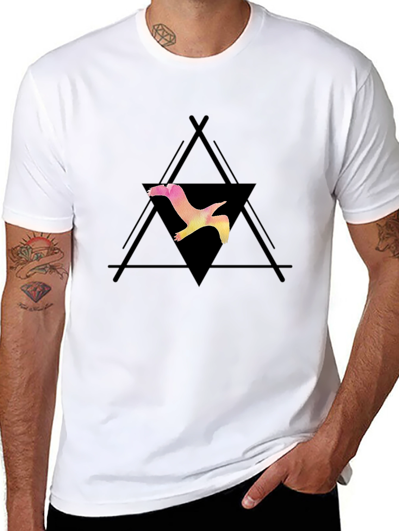 Bird Graphic Black T-Shirt