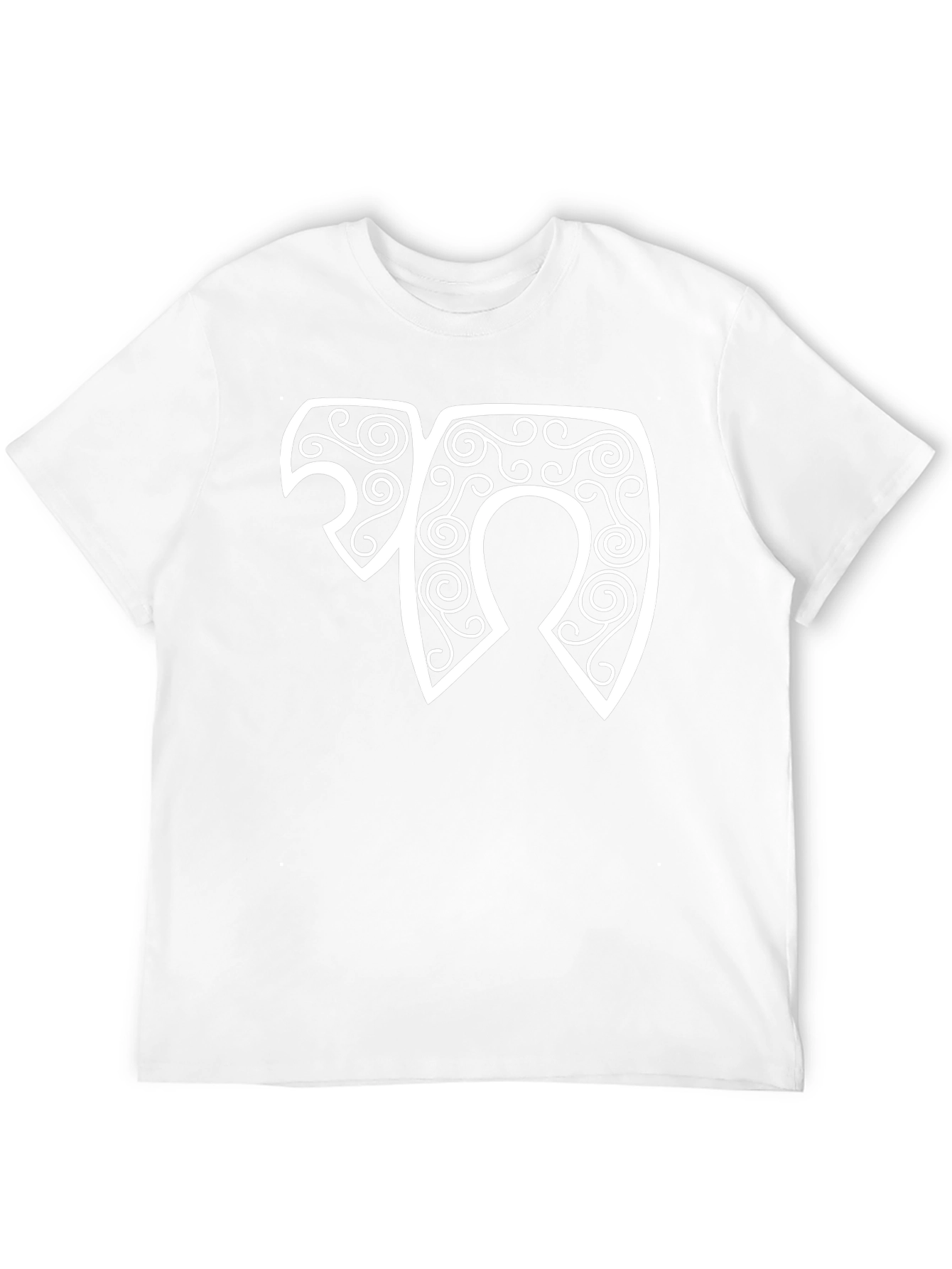 Unique Swirl Design Black T-Shirt
