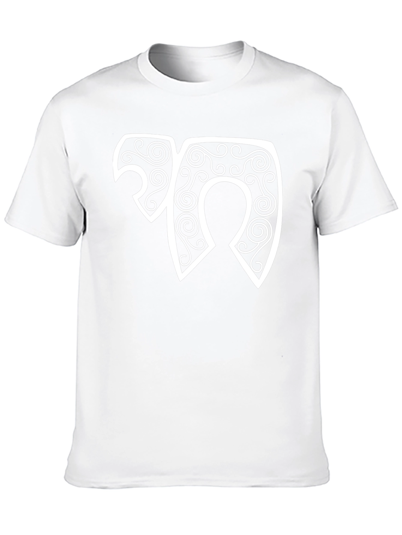 Unique Swirl Design Black T-Shirt