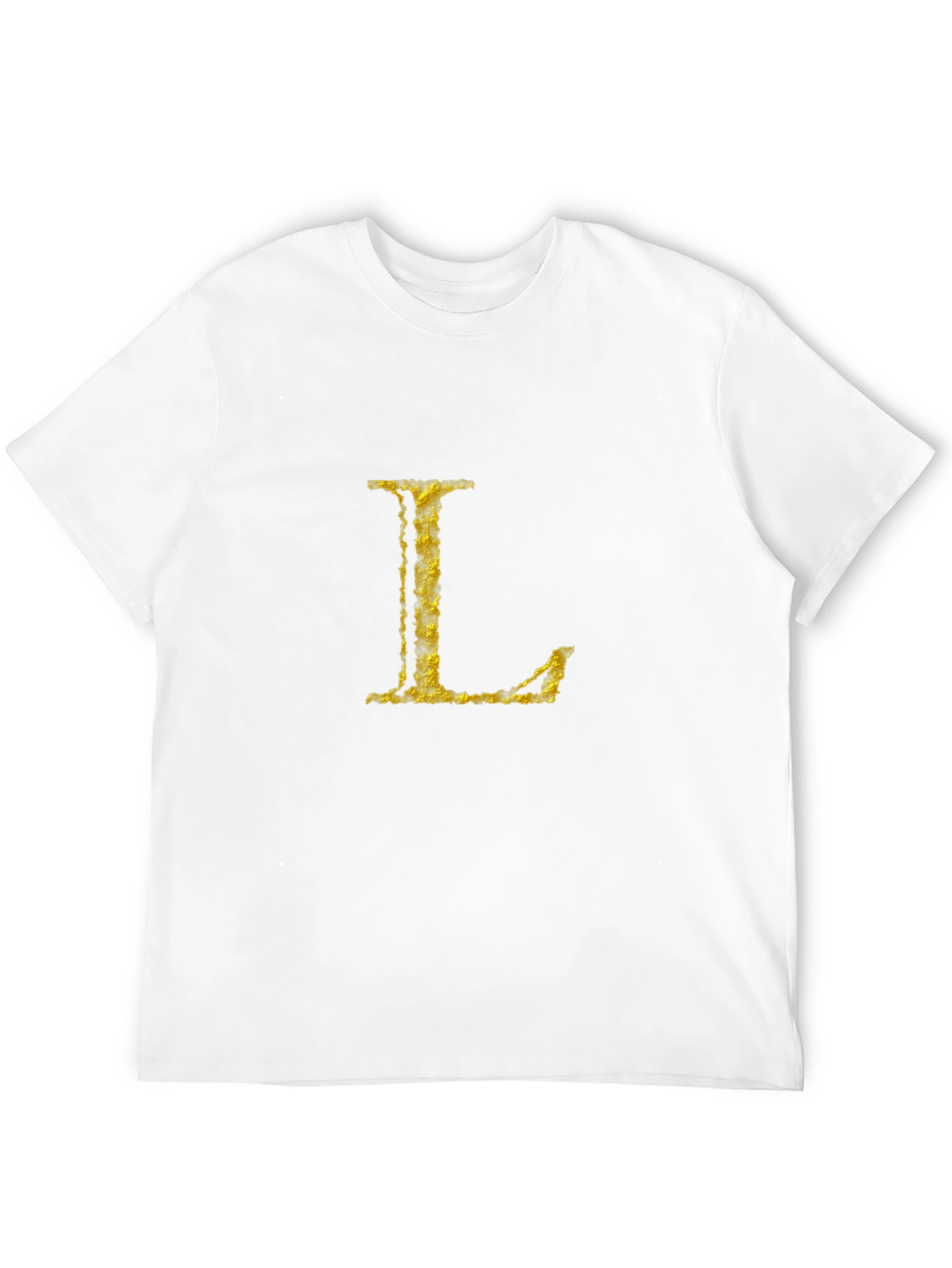Golden Letter L Black T-Shirt