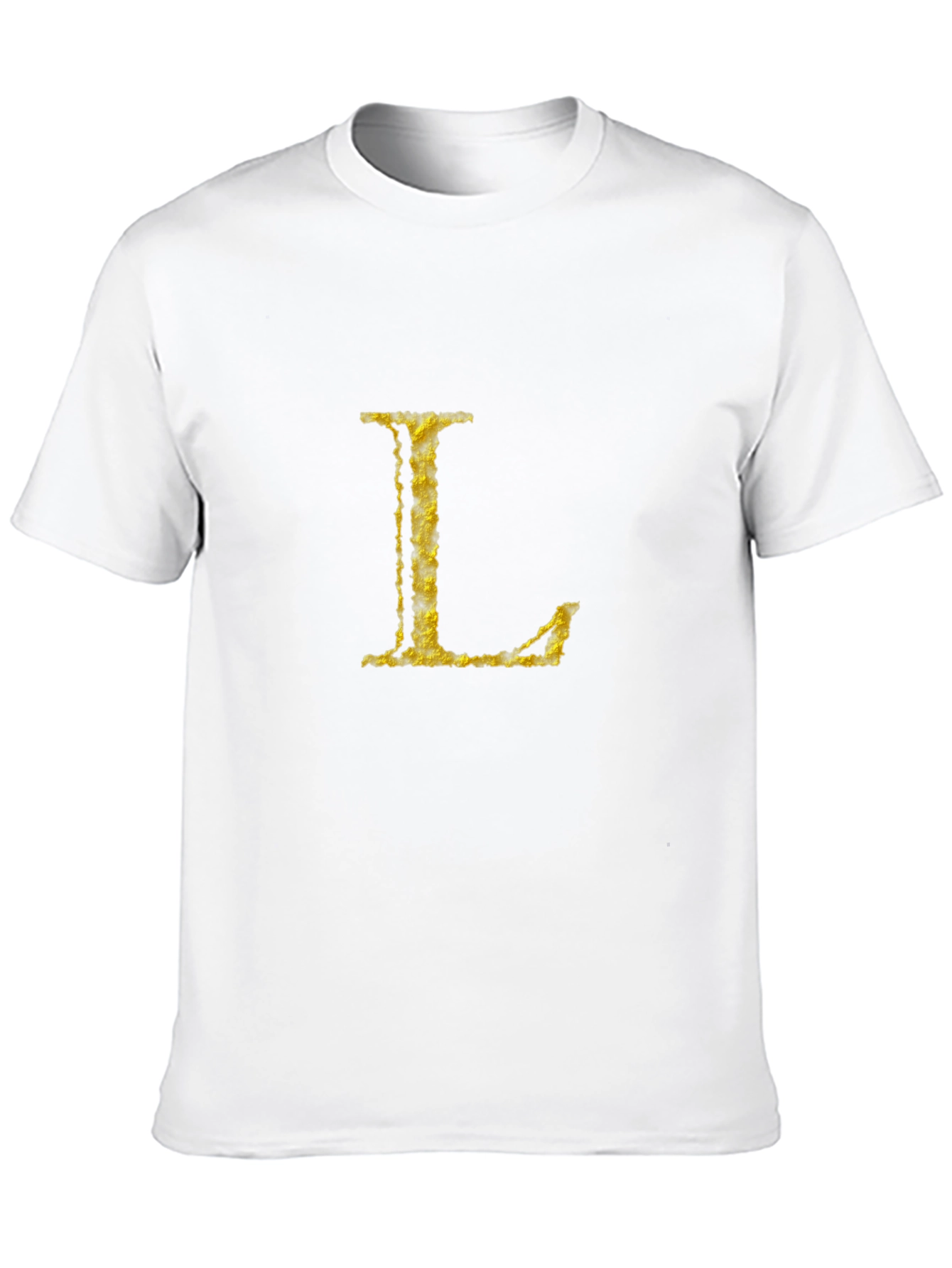 Golden Letter L Black T-Shirt