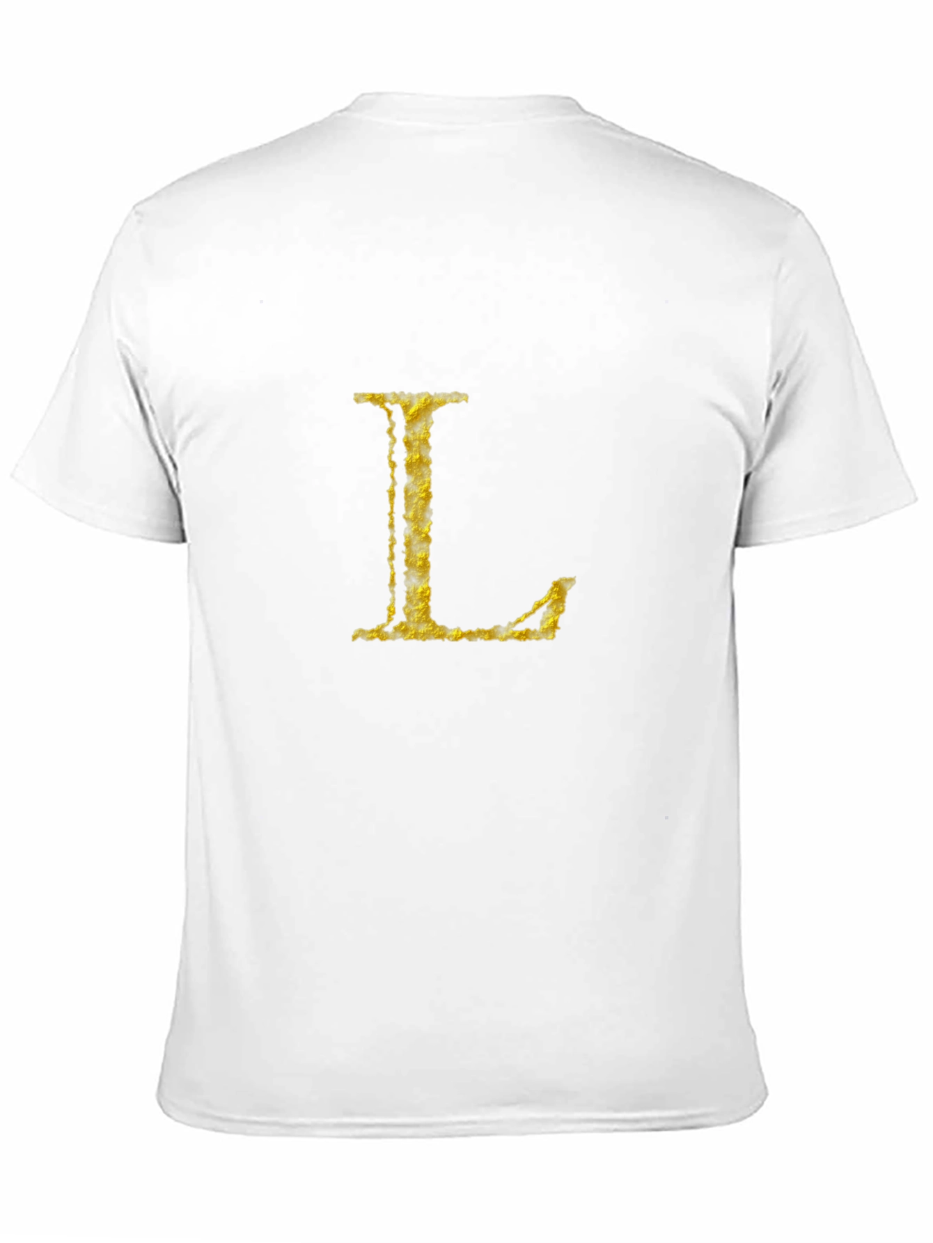 Golden Letter L Black T-Shirt
