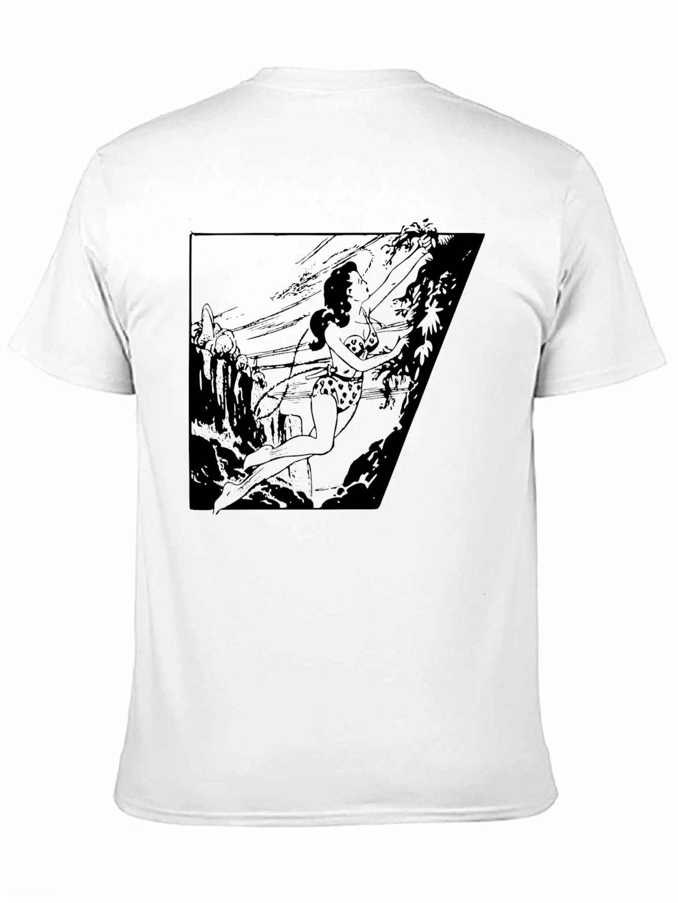 Jungle Girl Graphic Tee - Black Cotton T-Shirt