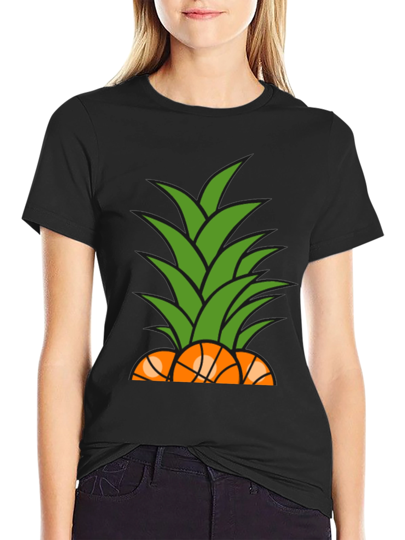Pineapple Basketball Graphic T-Shirt