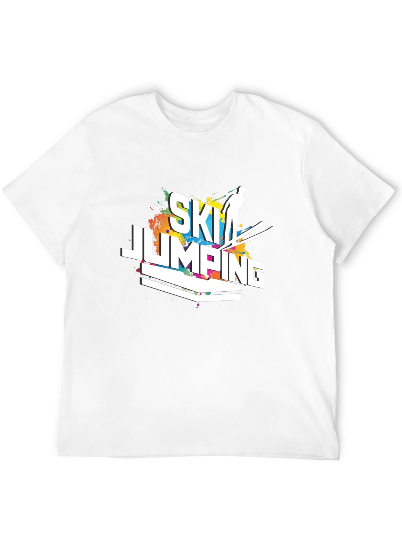Ski Jumping Graphic Tee - Mens Black T-Shirt