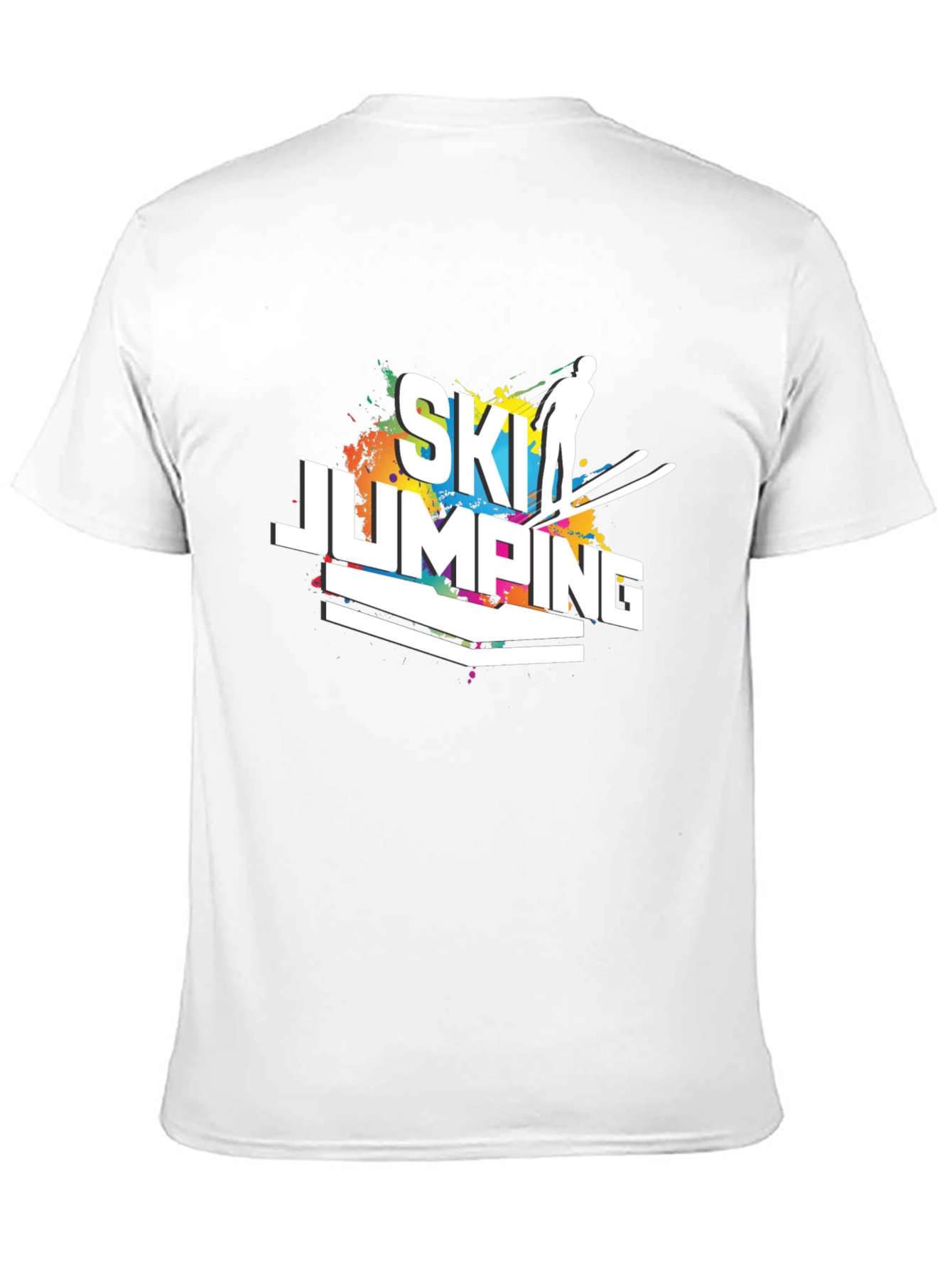 Ski Jumping Graphic Tee - Mens Black T-Shirt