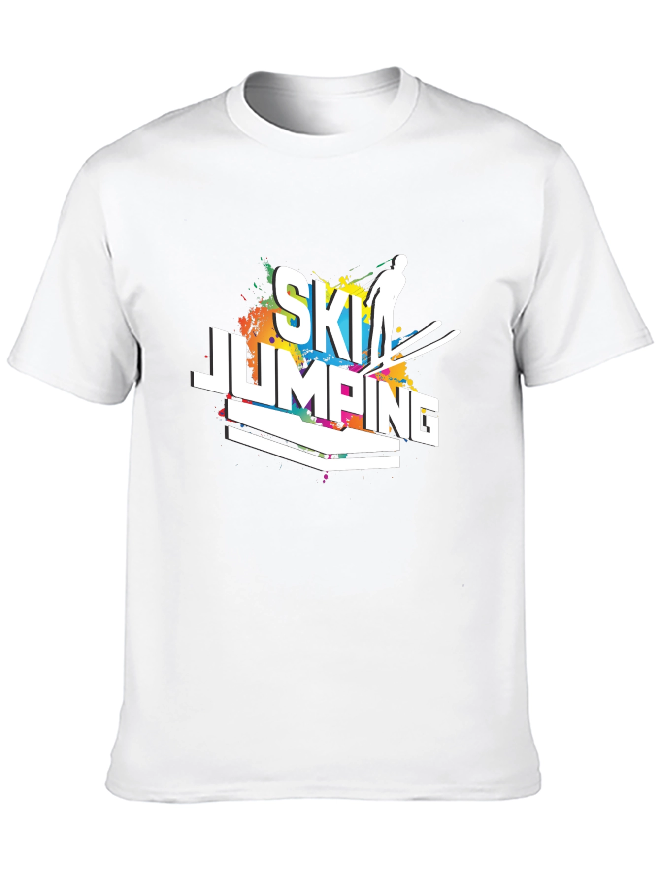 Ski Jumping Graphic Tee - Mens Black T-Shirt