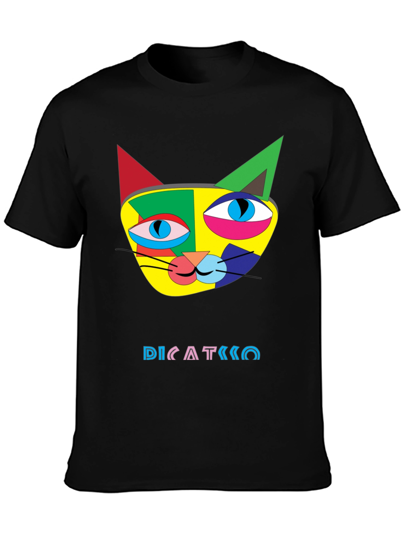 Abstract Cat Art T-Shirt