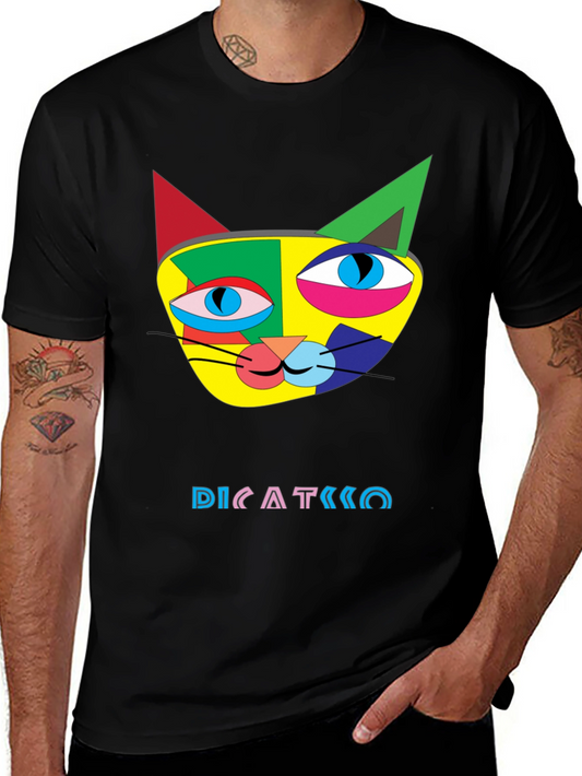 Abstract Cat Art T-Shirt
