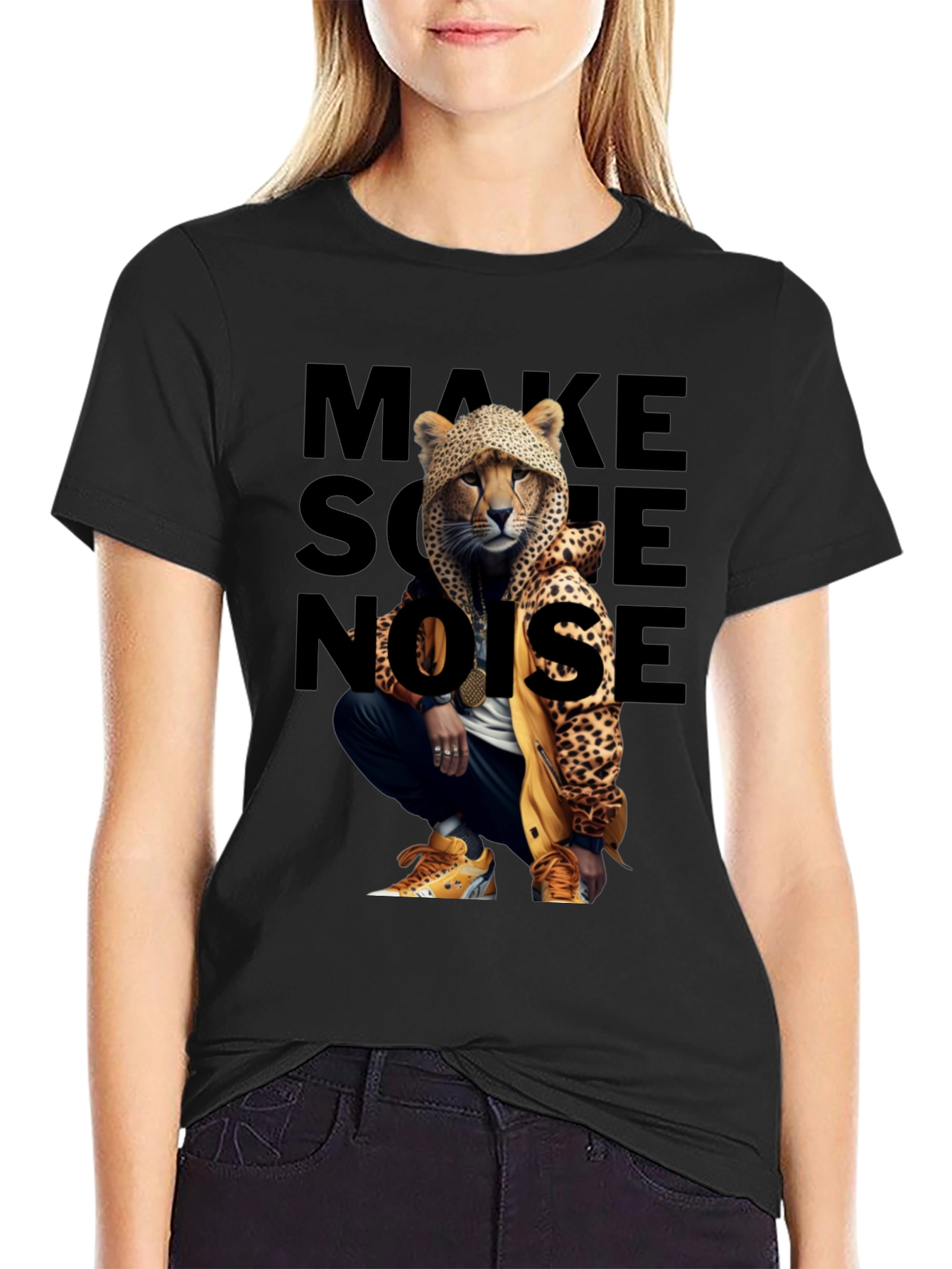 Urban Style Cheetah Graphic T-Shirt