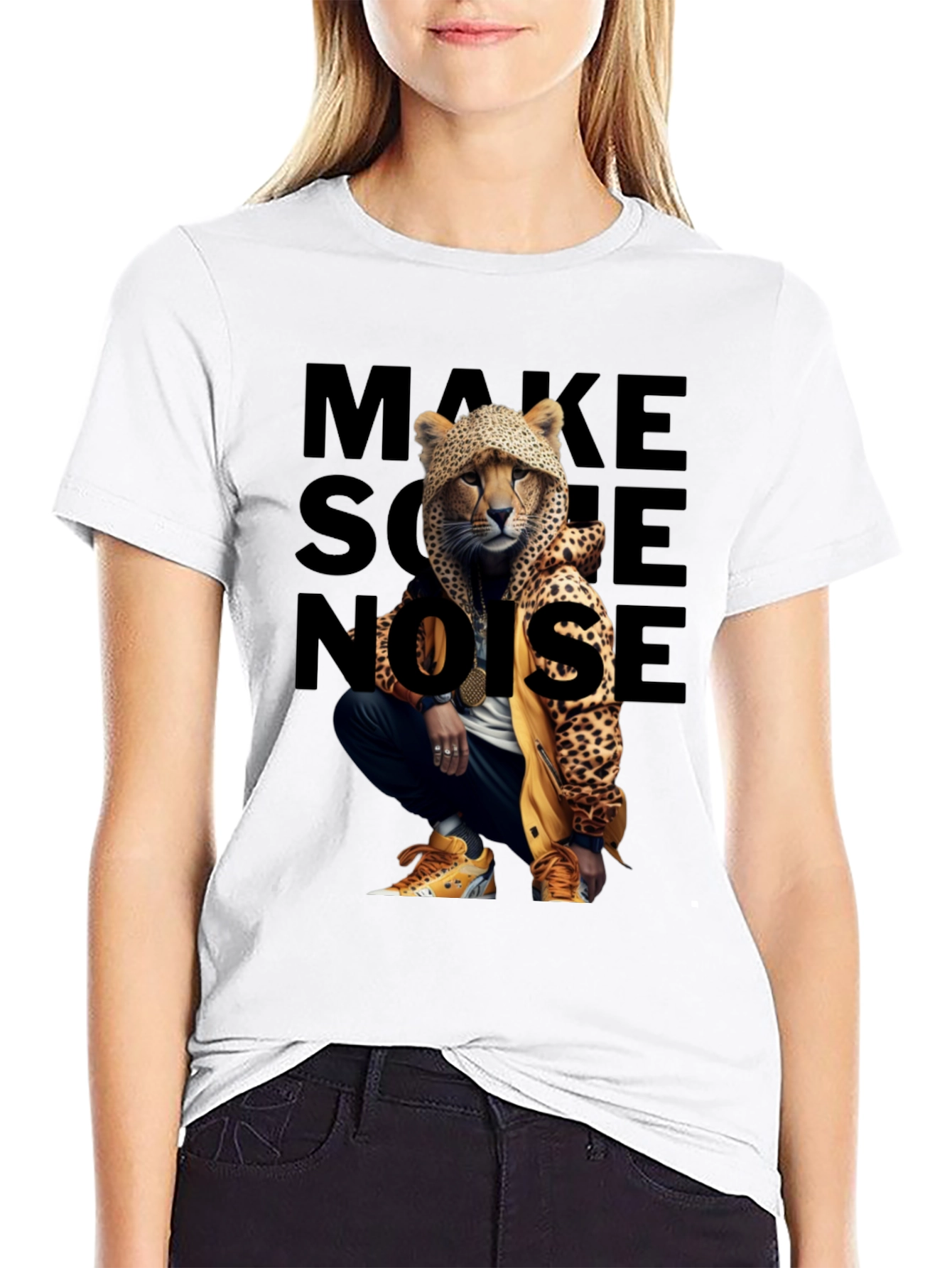 Urban Style Cheetah Graphic T-Shirt