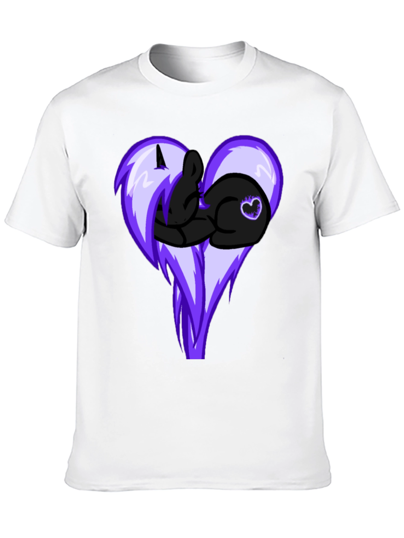 Heart Pony Graphic Tee - Black
