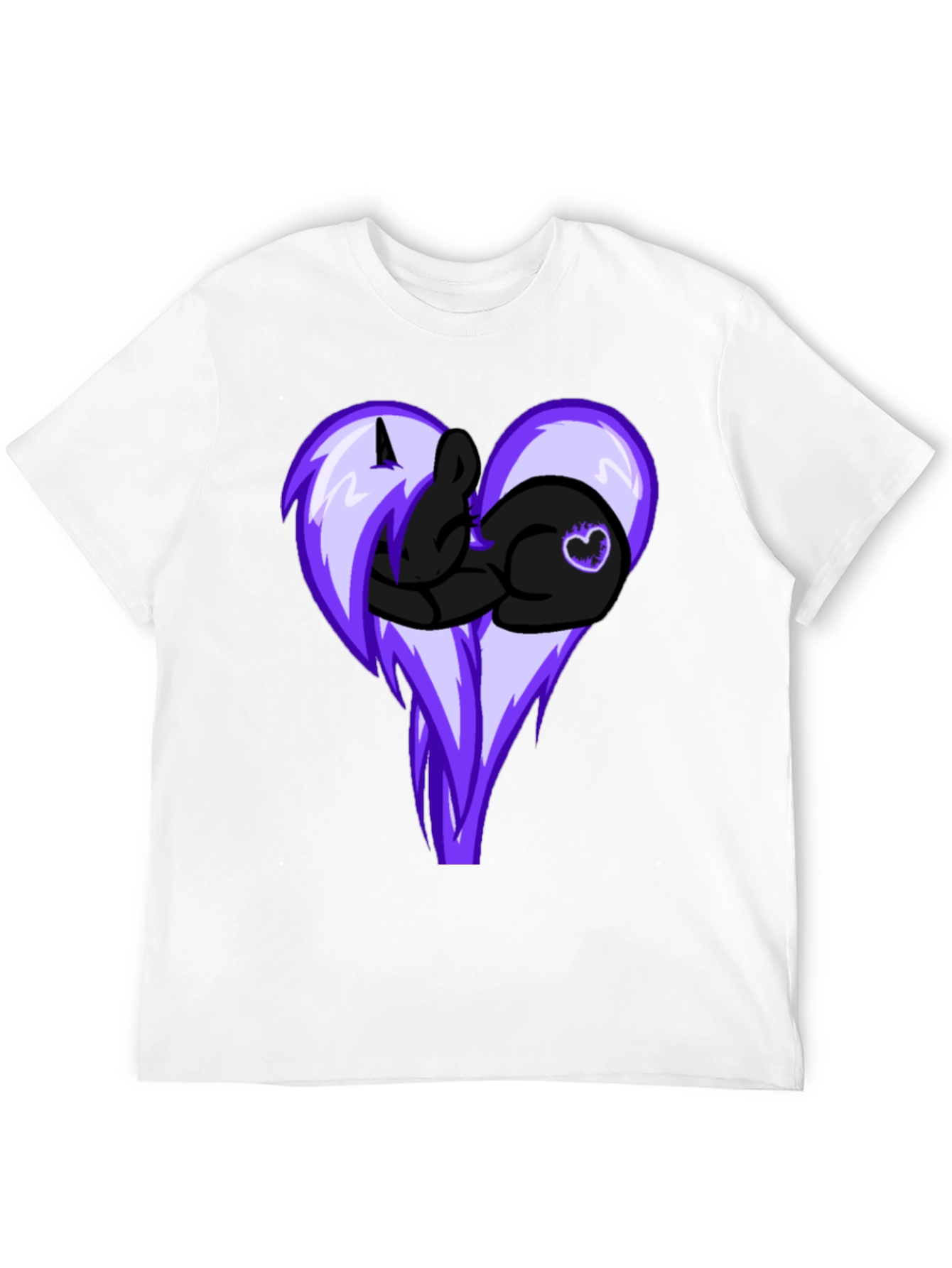 Heart Pony Graphic Tee - Black