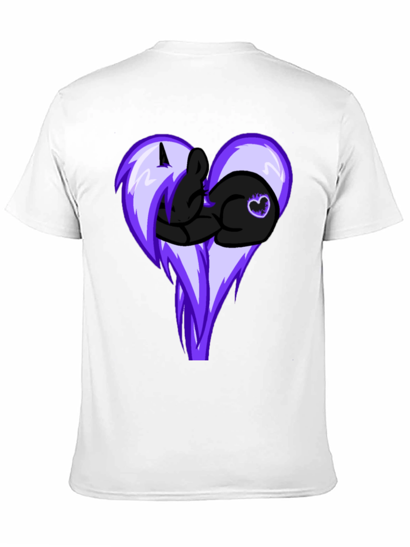 Heart Pony Graphic Tee - Black