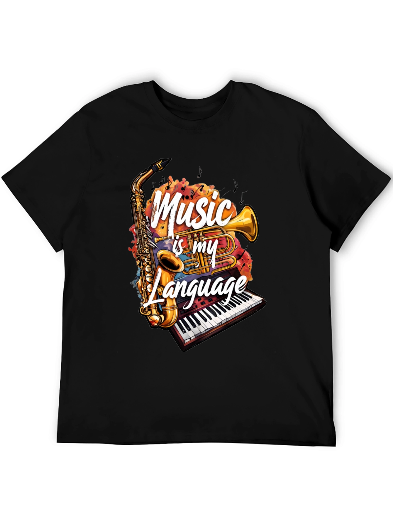 Music is my Language T-Shirt - Musical Instrument Tee