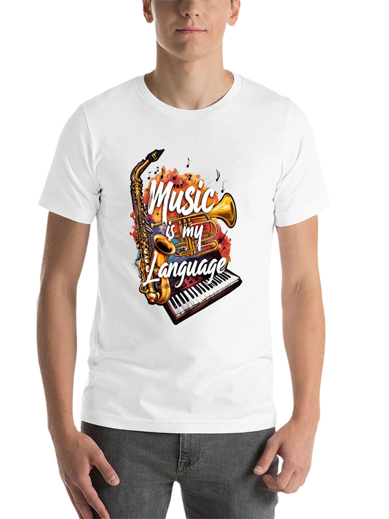 Music is my Language T-Shirt - Musical Instrument Tee