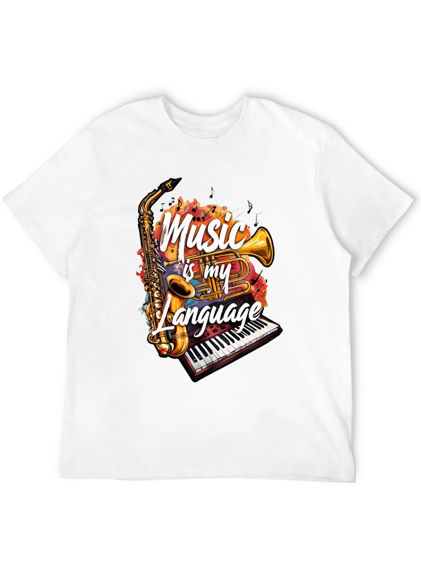 Music is my Language T-Shirt - Musical Instrument Tee