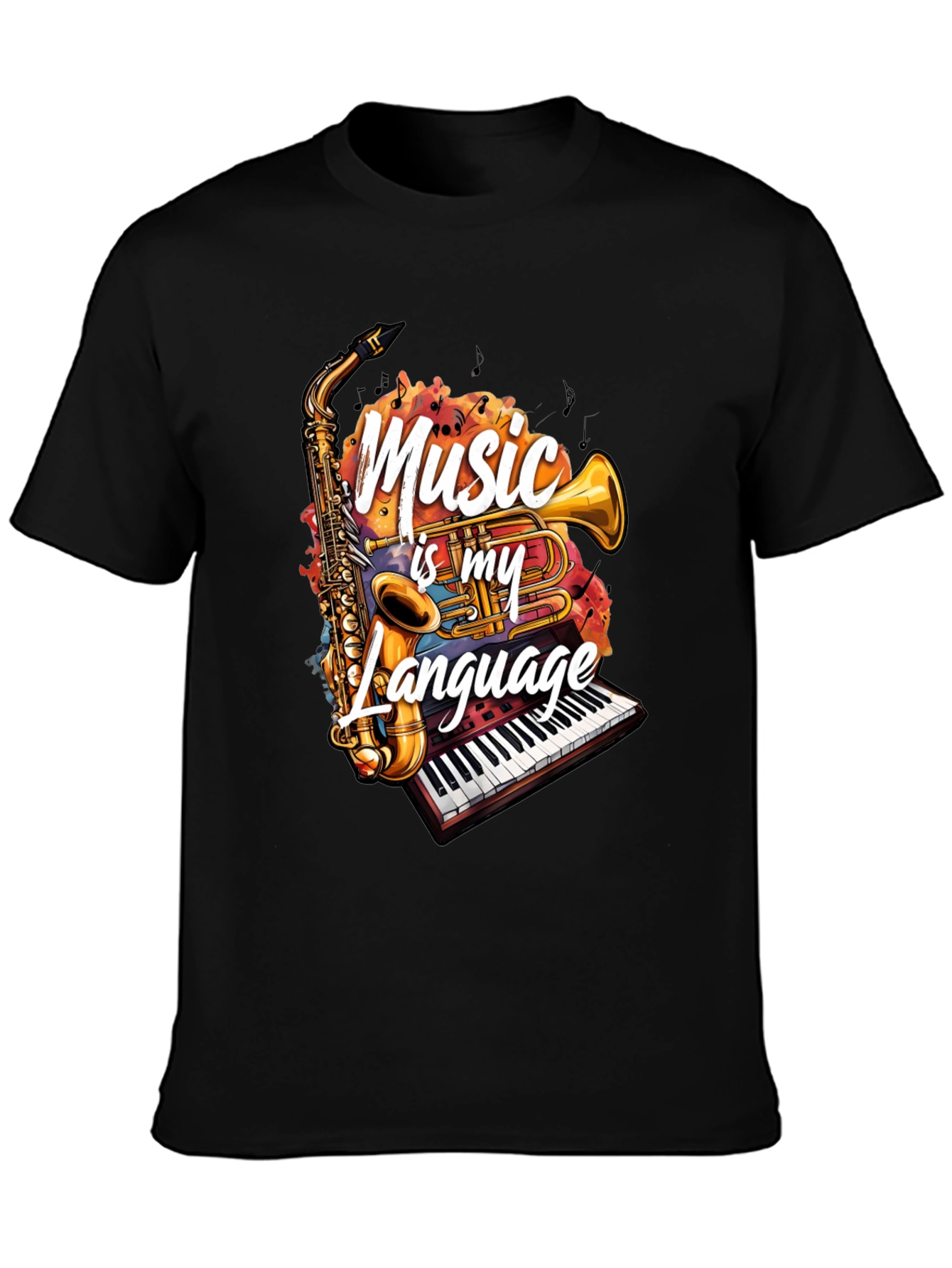 Music is my Language T-Shirt - Musical Instrument Tee