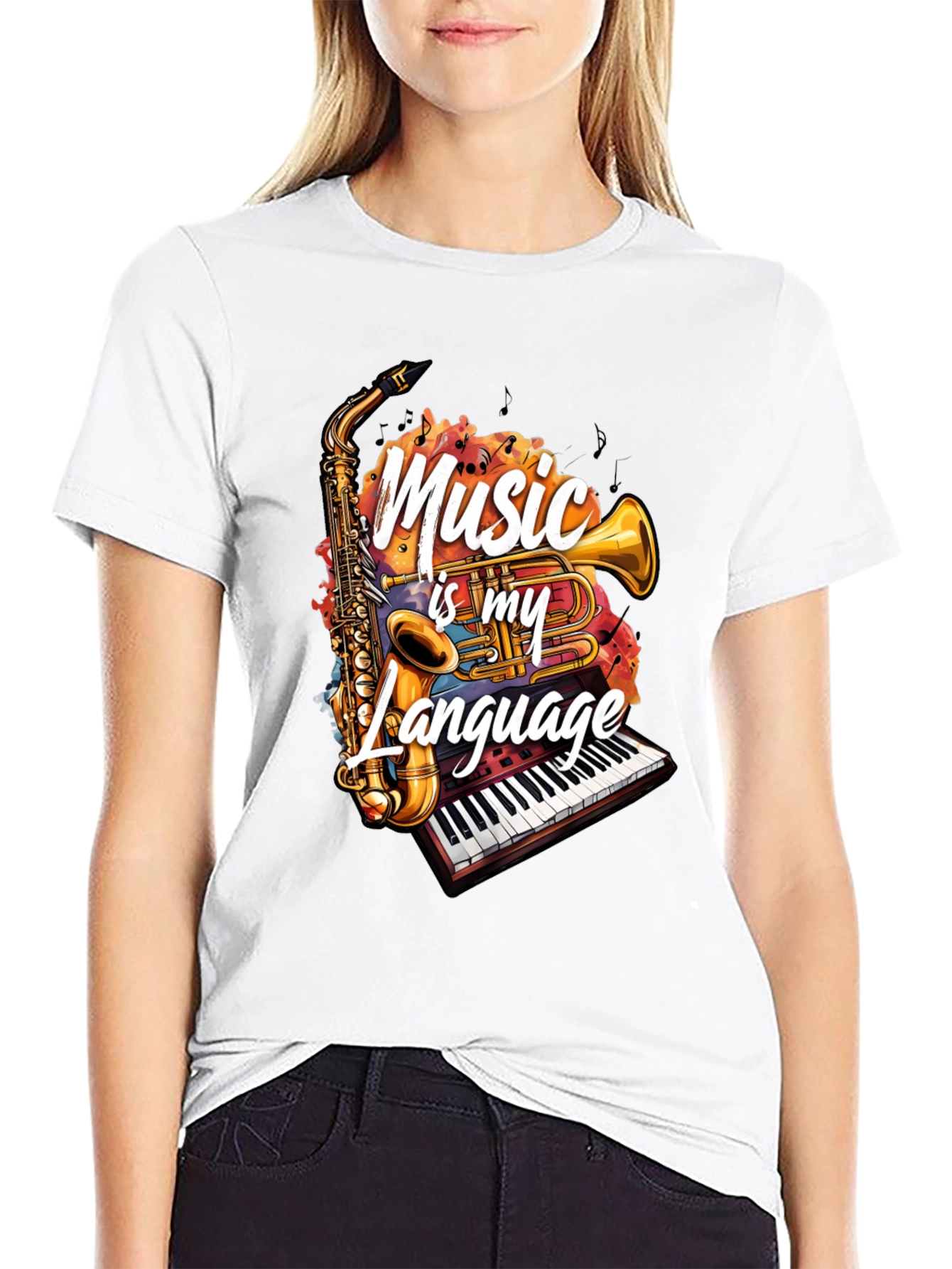 Music is my Language T-Shirt - Musical Instrument Tee
