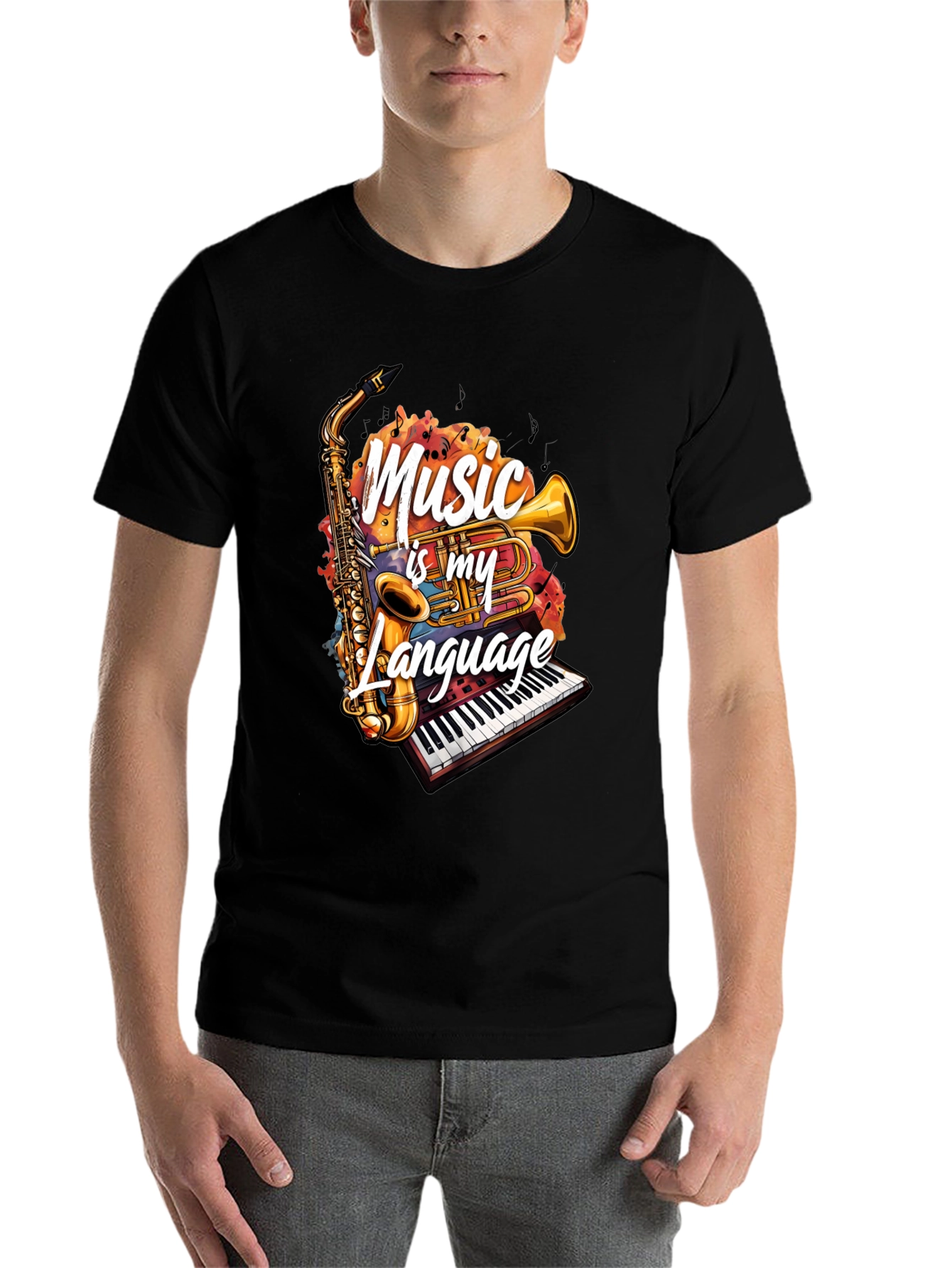 Music is my Language T-Shirt - Musical Instrument Tee