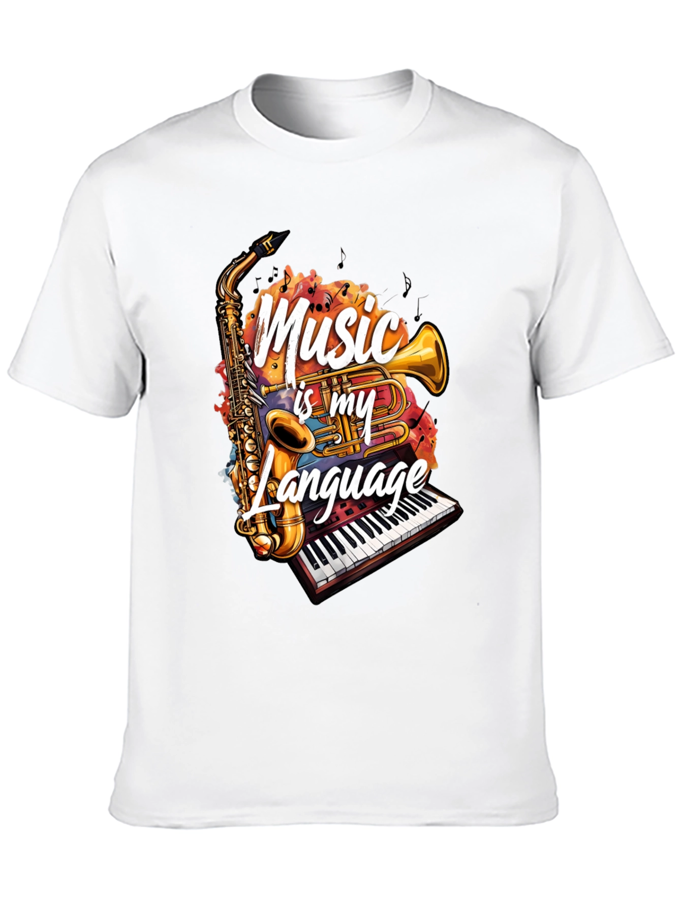 Music is my Language T-Shirt - Musical Instrument Tee