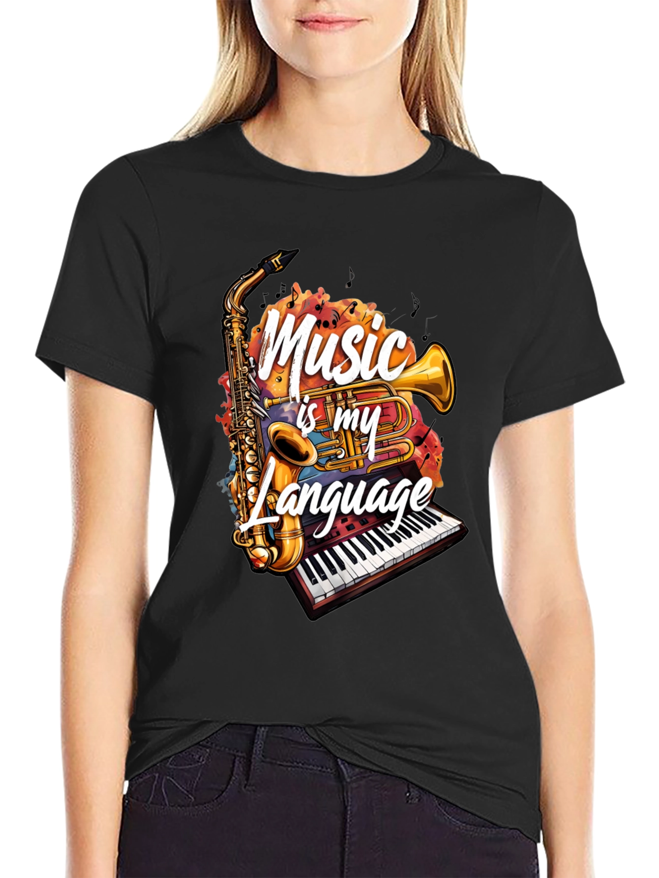 Music is my Language T-Shirt - Musical Instrument Tee