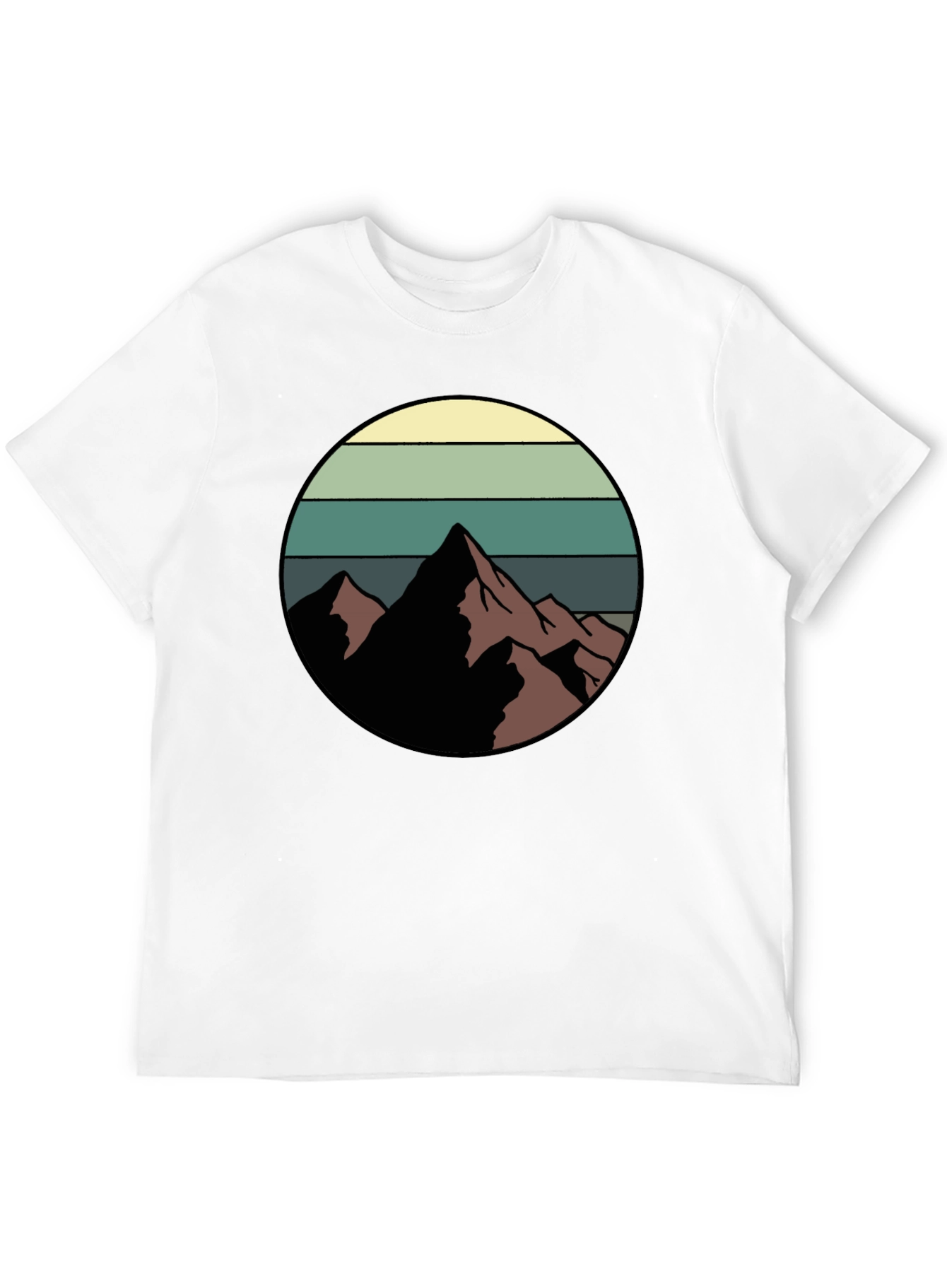Retro Mountain Graphic Tee - Black