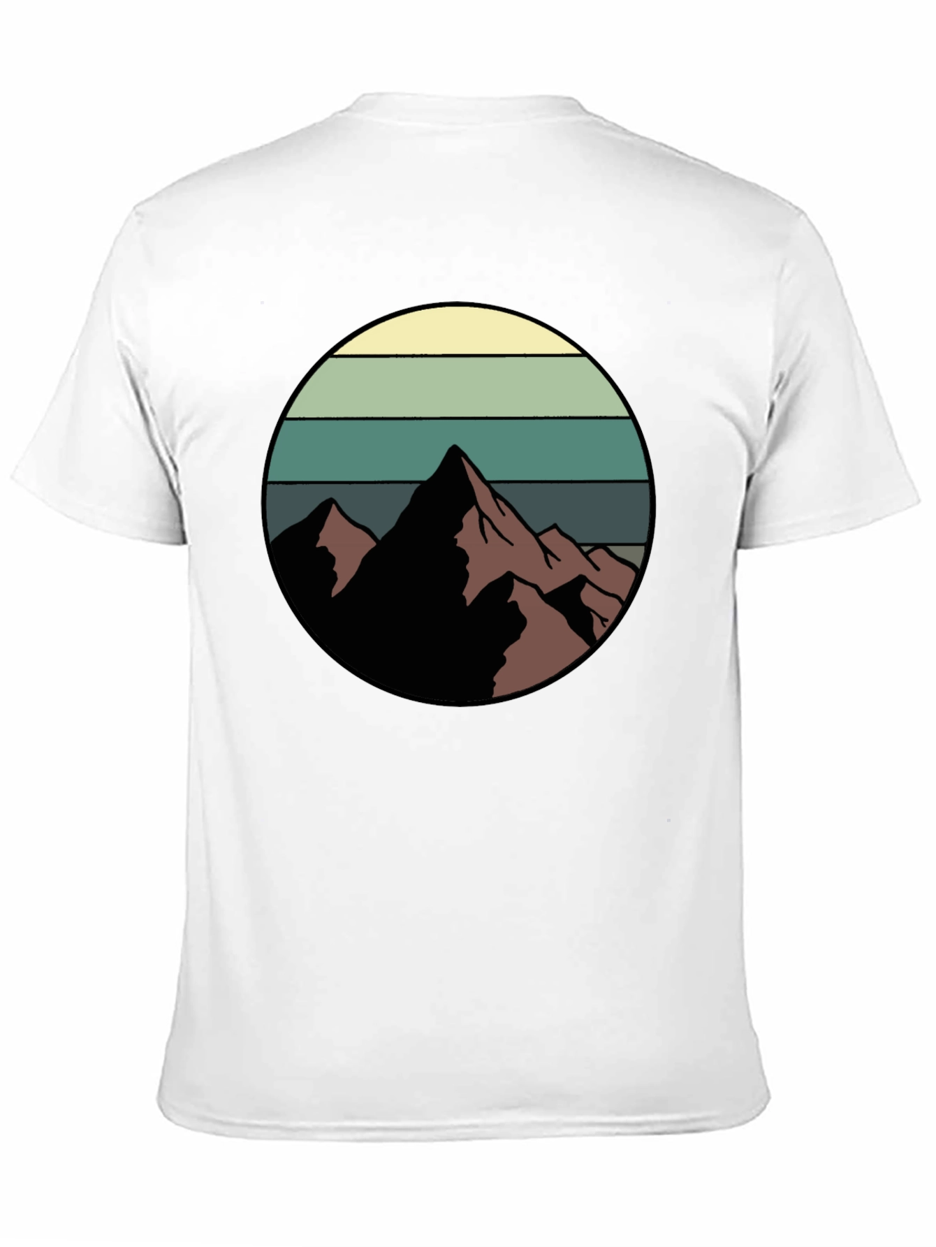Retro Mountain Graphic Tee - Black