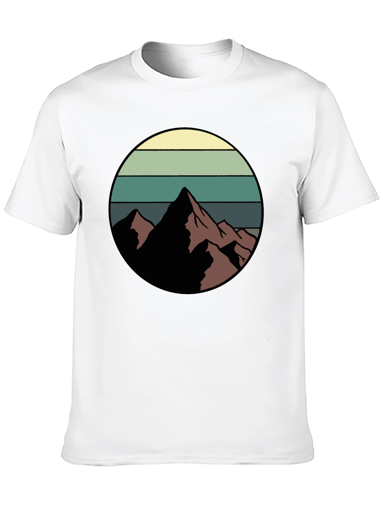 Retro Mountain Graphic Tee - Black