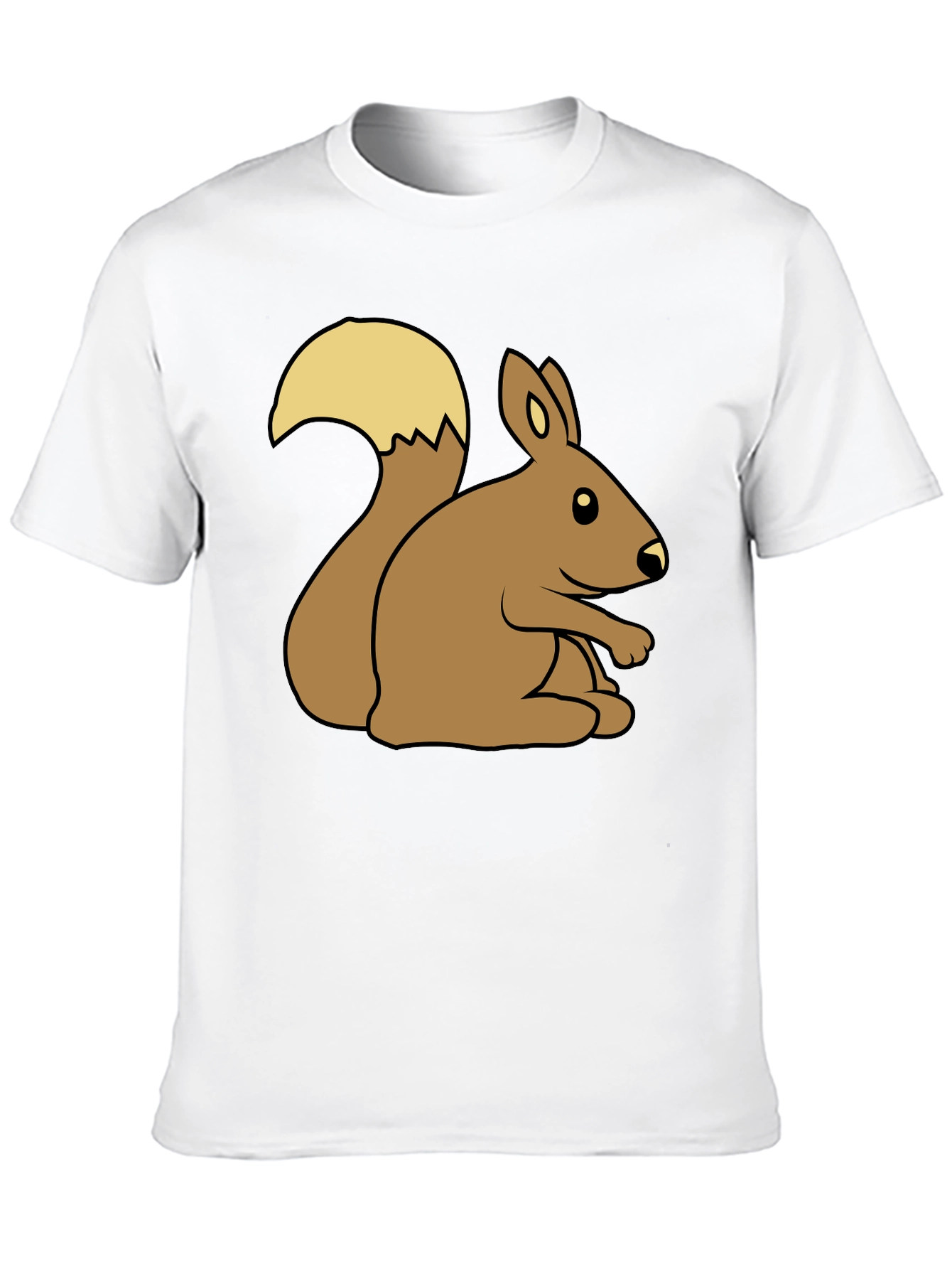 Cute Squirrel Graphic Tee - Unisex Black T-Shirt