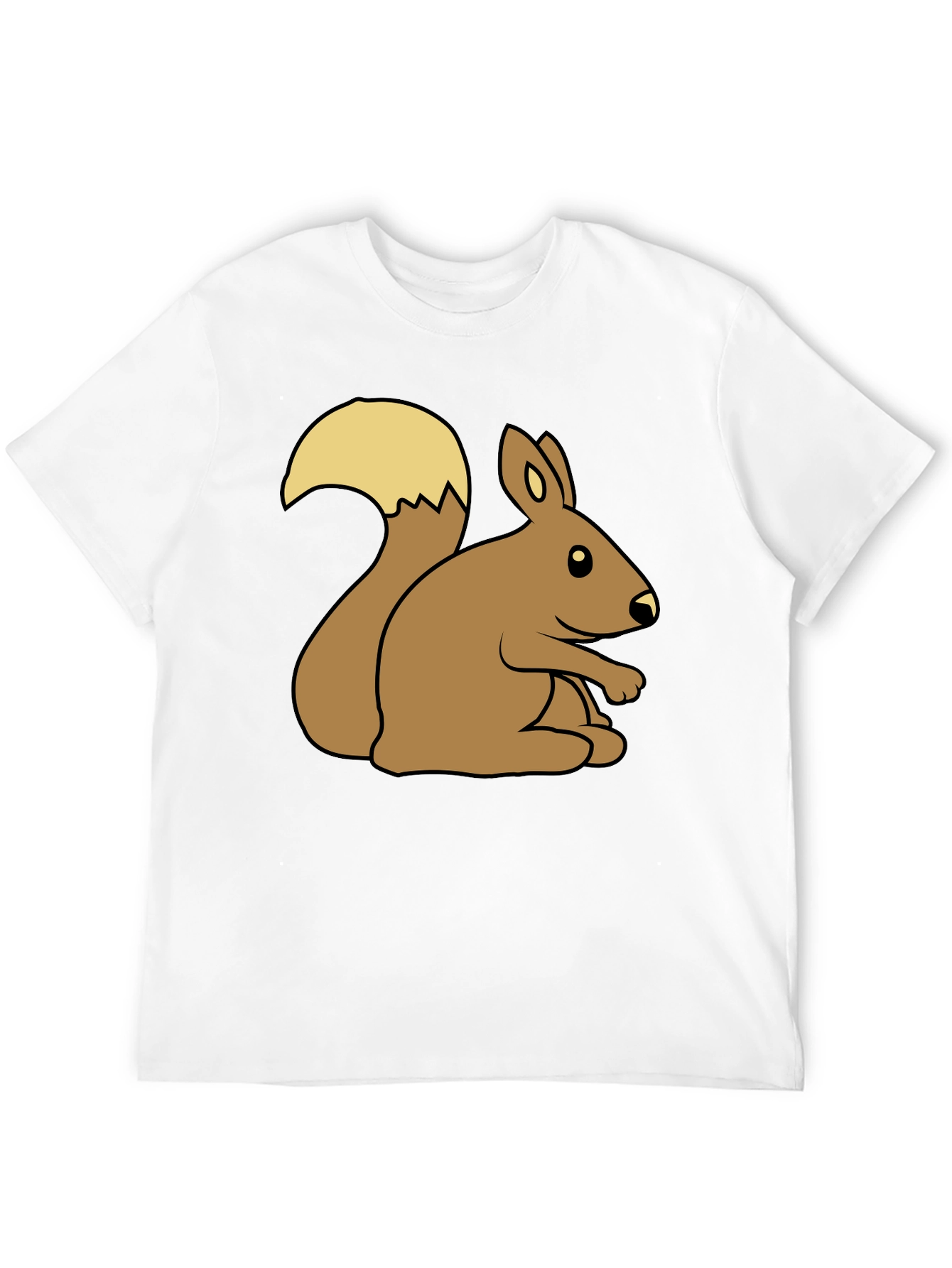Cute Squirrel Graphic Tee - Unisex Black T-Shirt