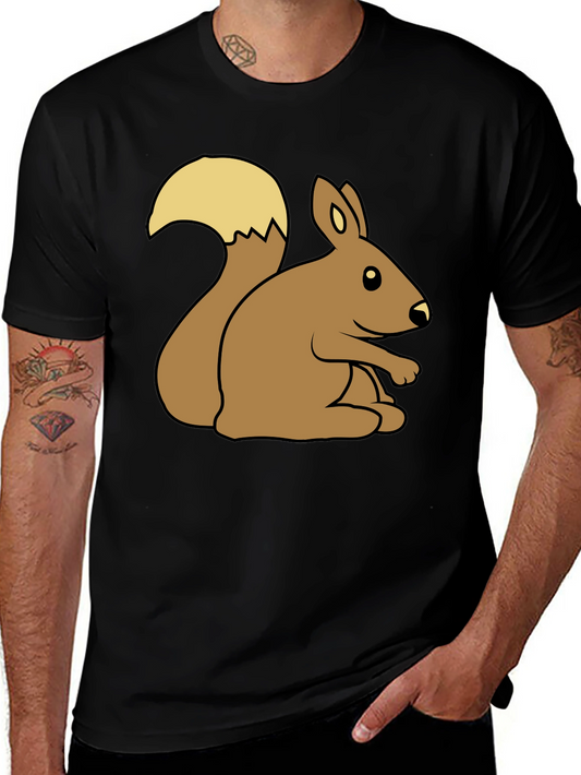 Cute Squirrel Graphic Tee - Unisex Black T-Shirt