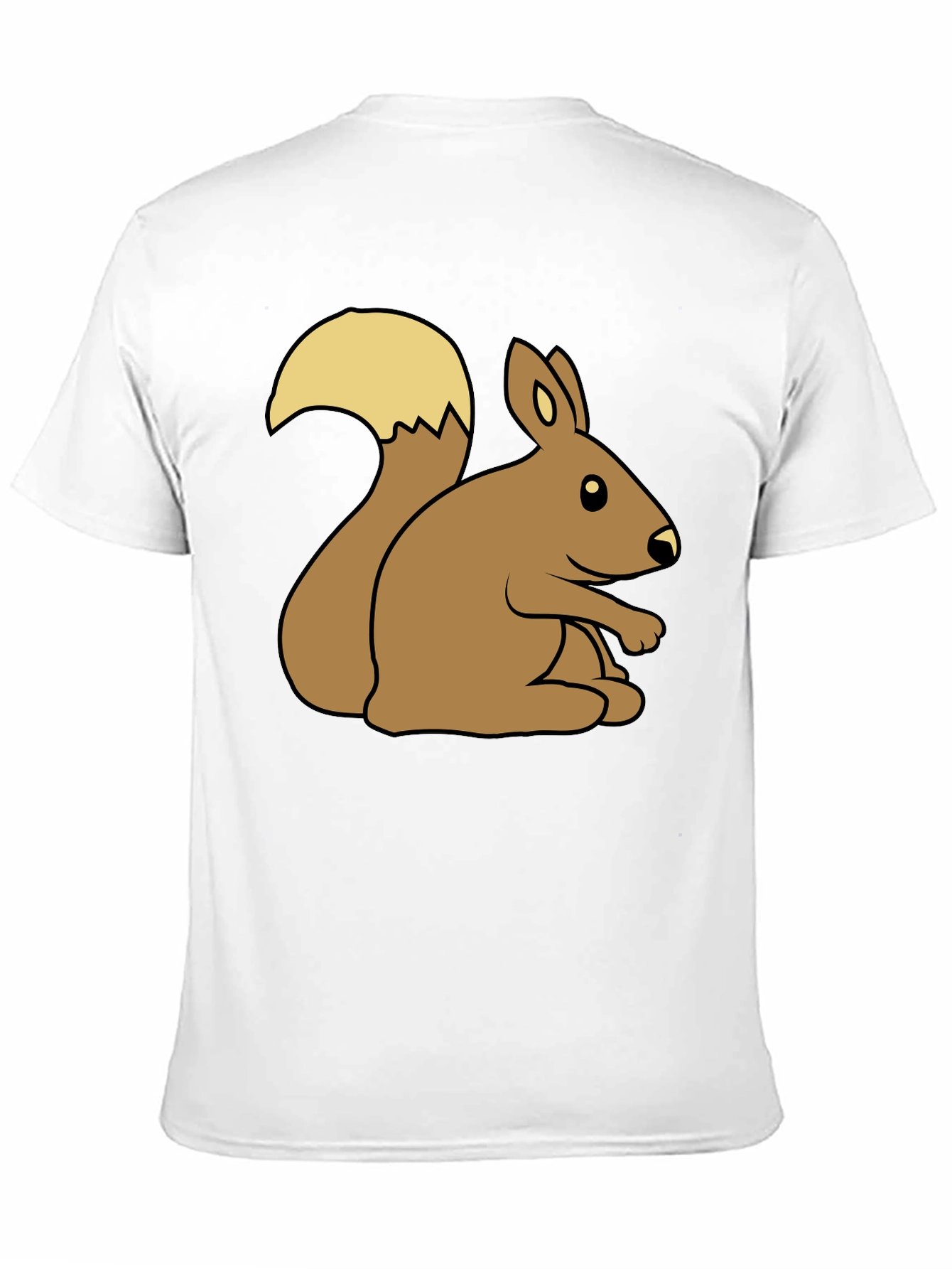 Cute Squirrel Graphic Tee - Unisex Black T-Shirt