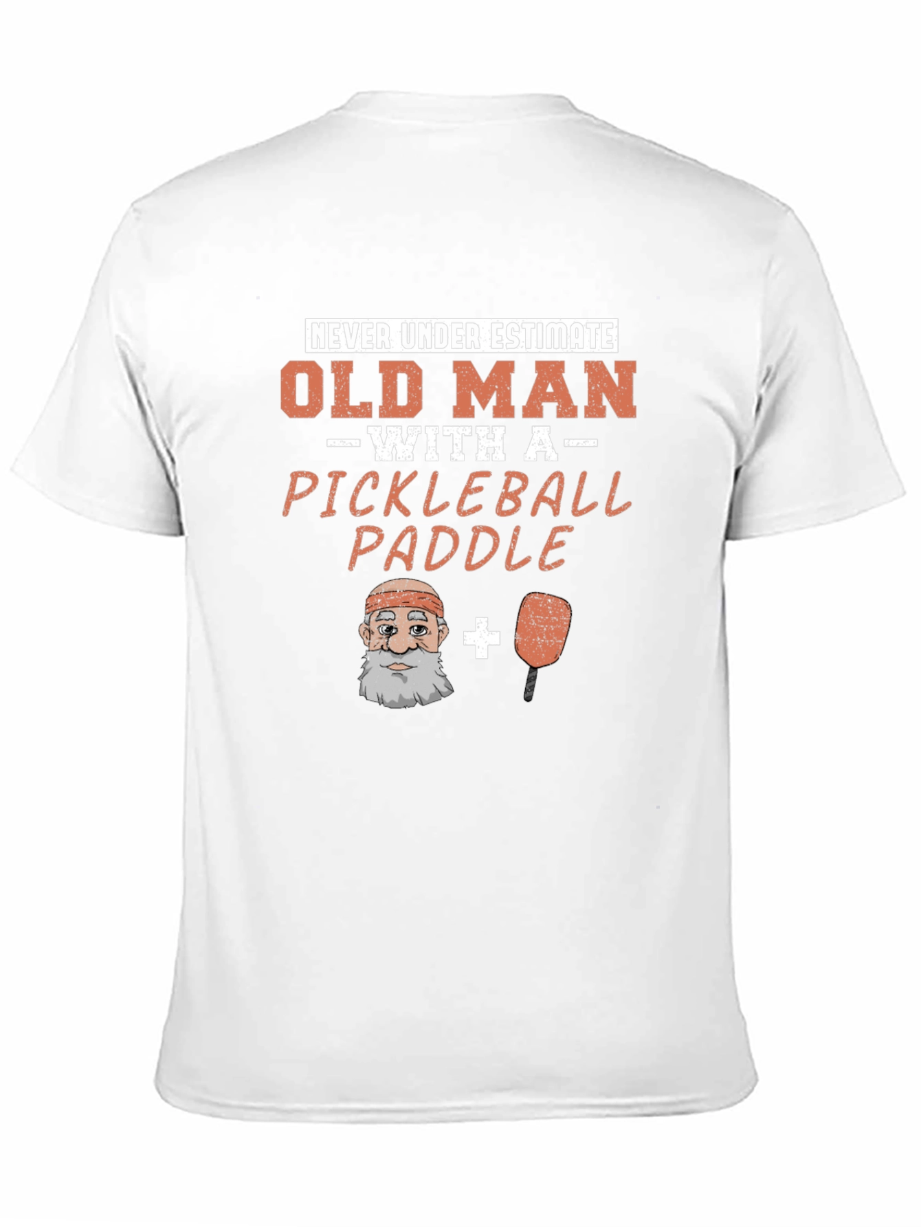 Old Man Pickleball Paddle Funny Graphic Tee