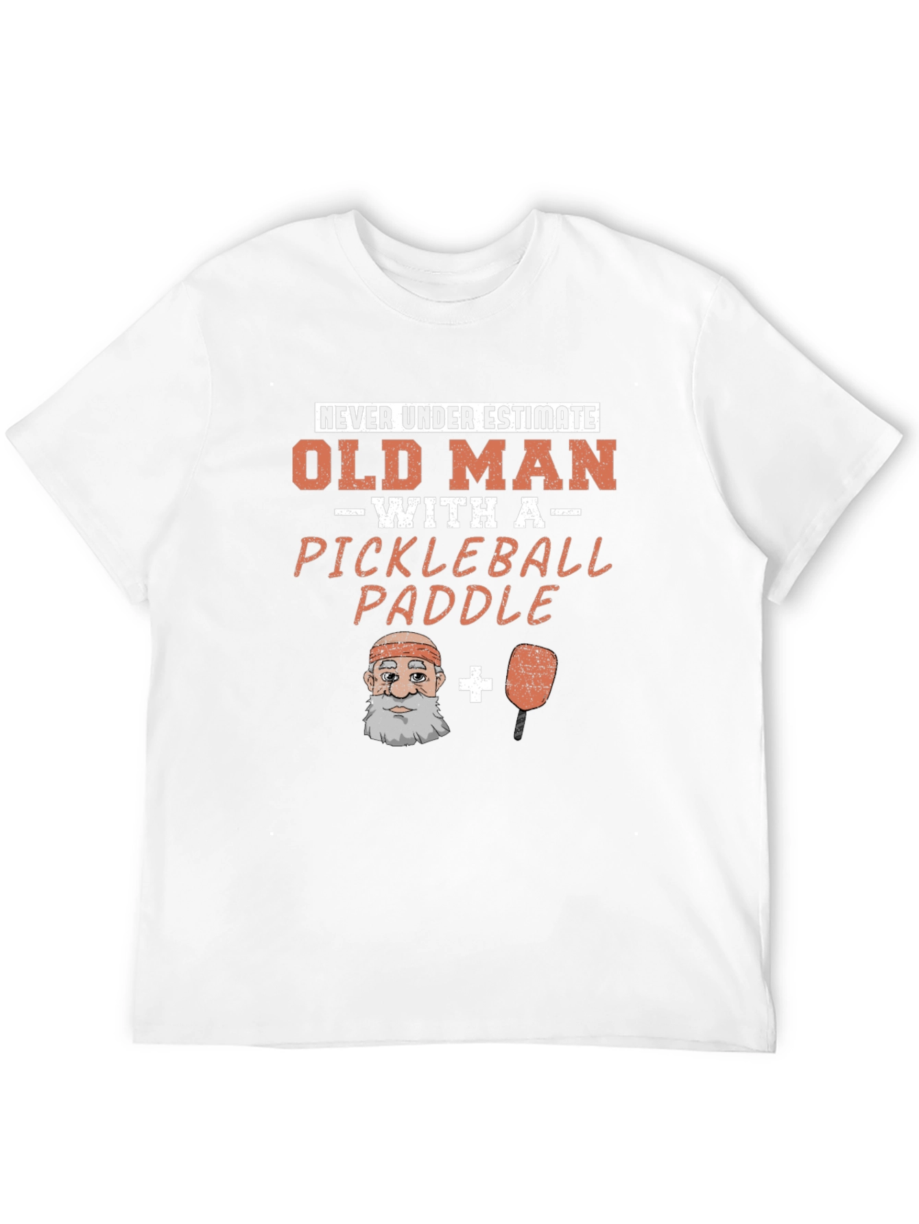 Old Man Pickleball Paddle Funny Graphic Tee