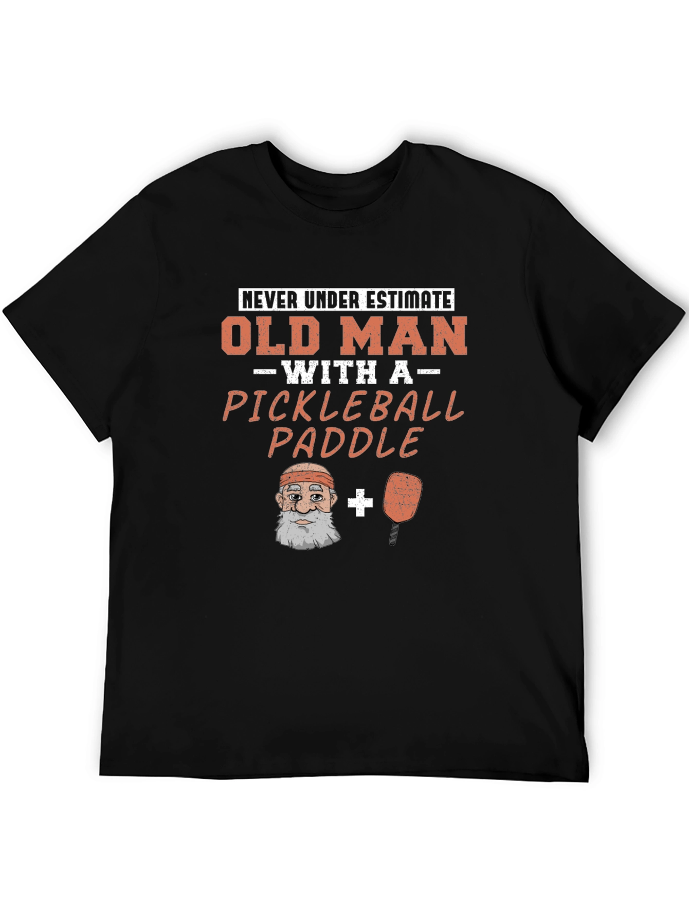Old Man Pickleball Paddle Funny Graphic Tee