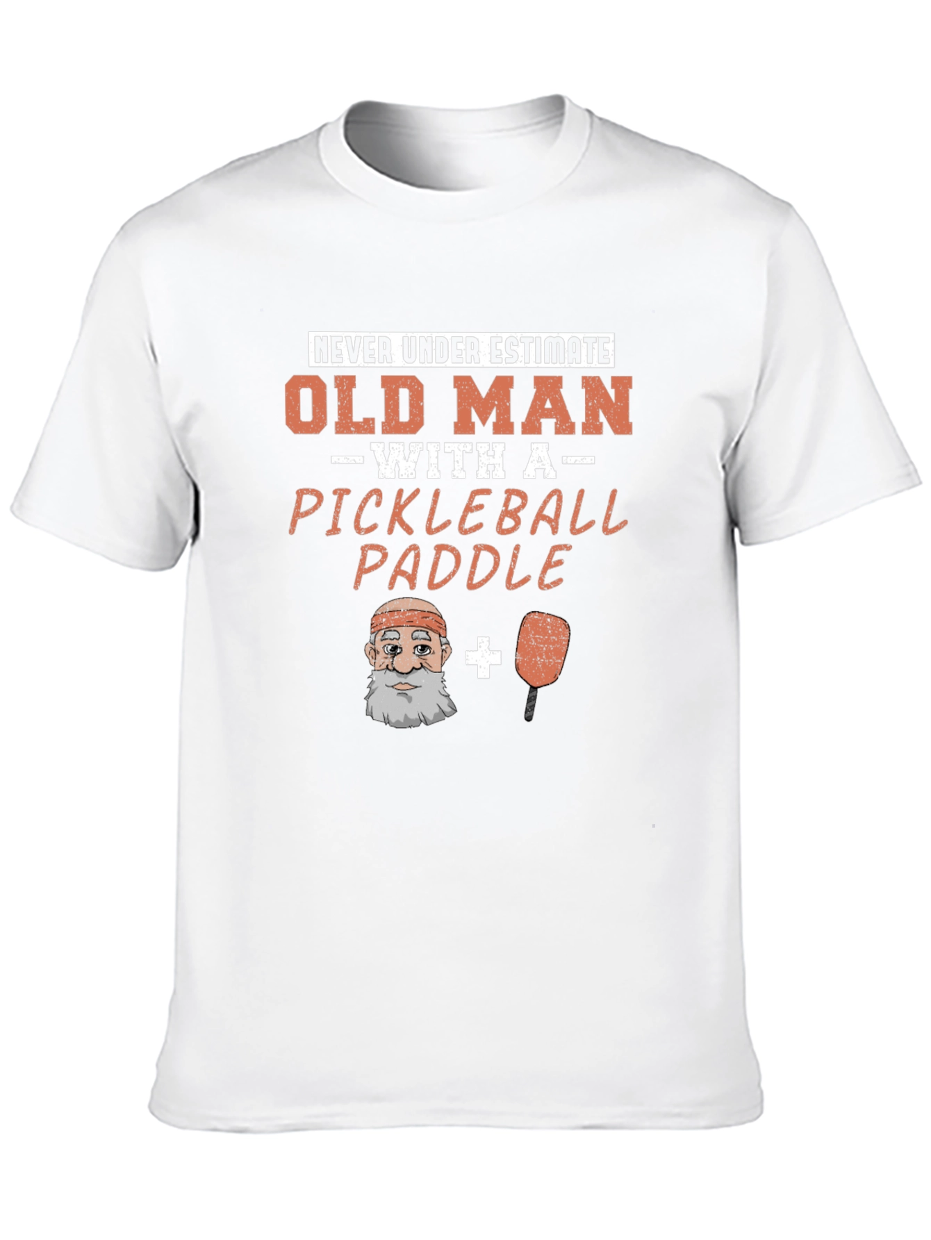 Old Man Pickleball Paddle Funny Graphic Tee