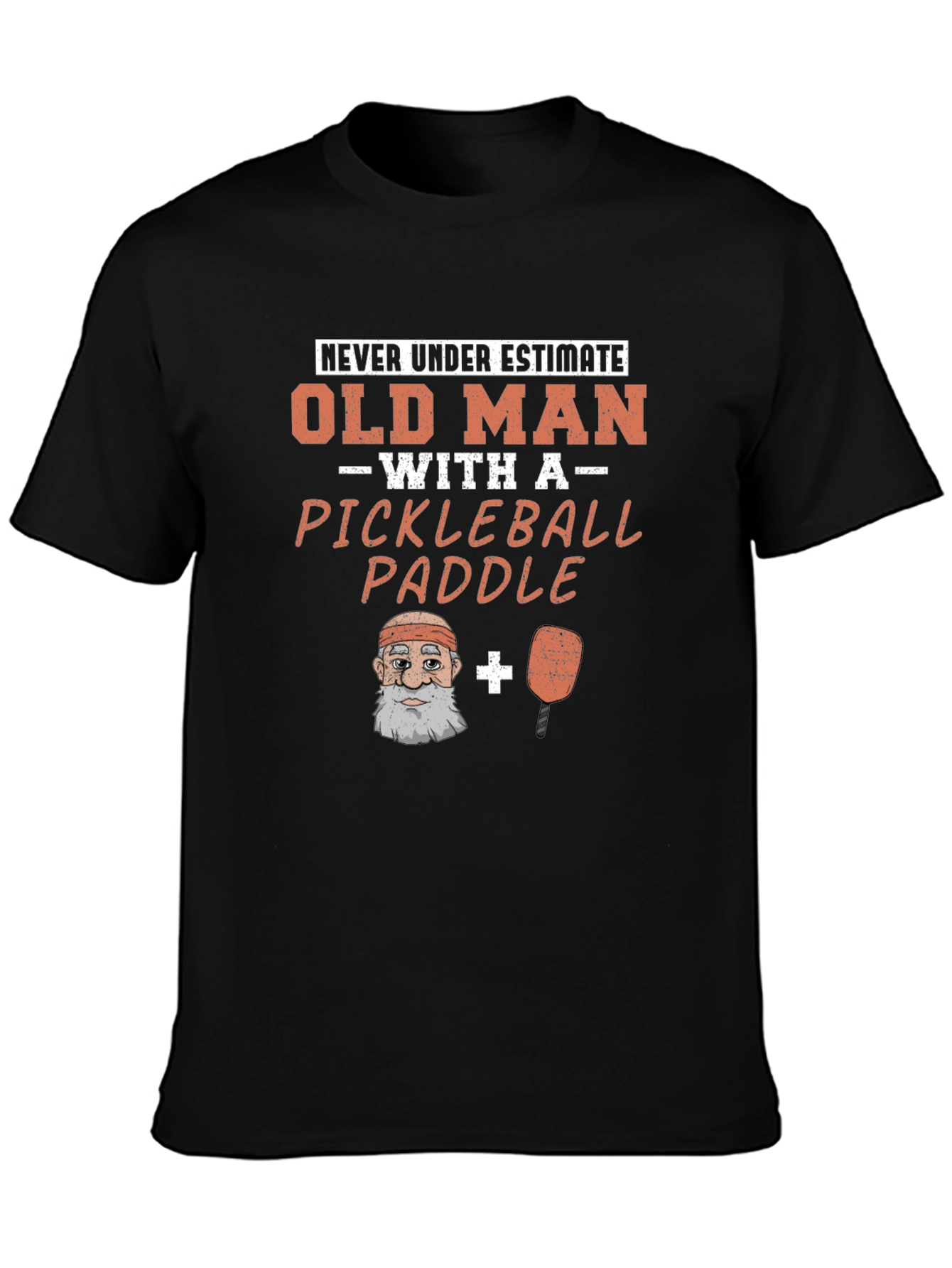 Old Man Pickleball Paddle Funny Graphic Tee