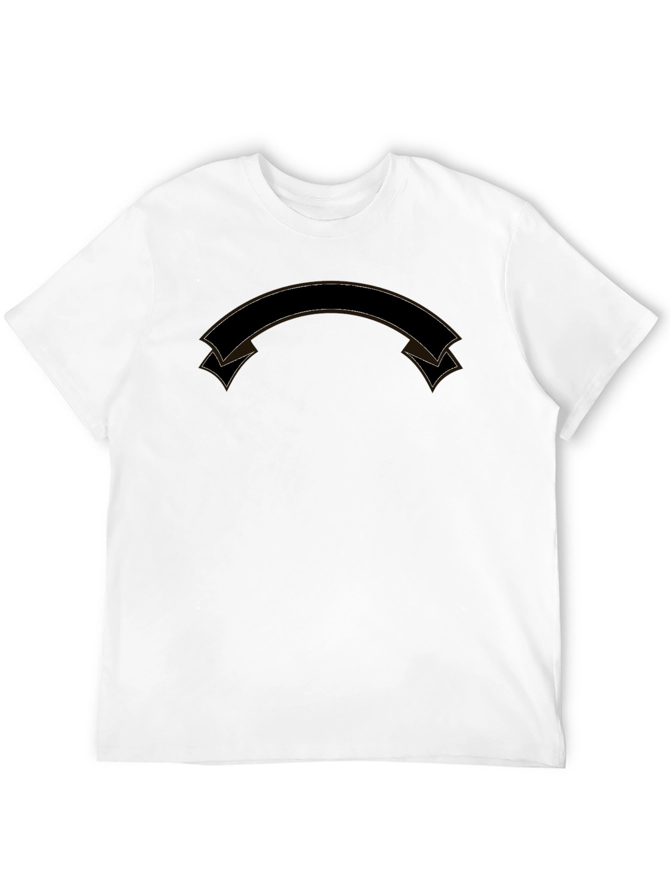 Mens Black Graphic Tee - Customizable Banner Design
