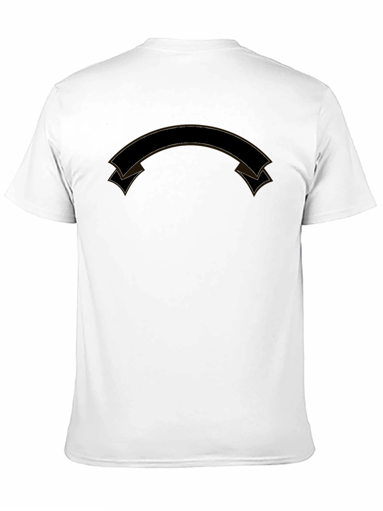 Mens Black Graphic Tee - Customizable Banner Design