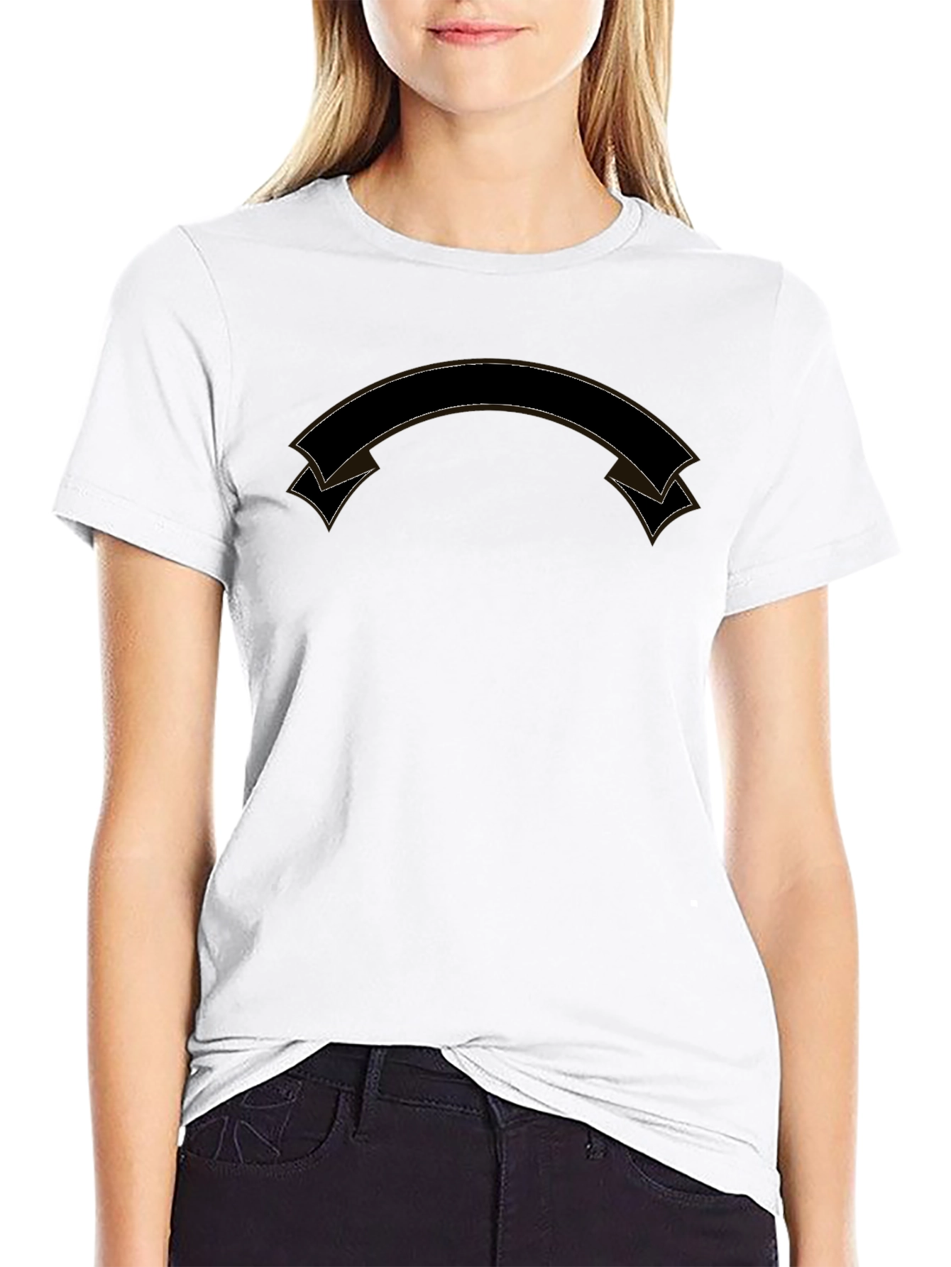 Mens Black Graphic Tee - Customizable Banner Design