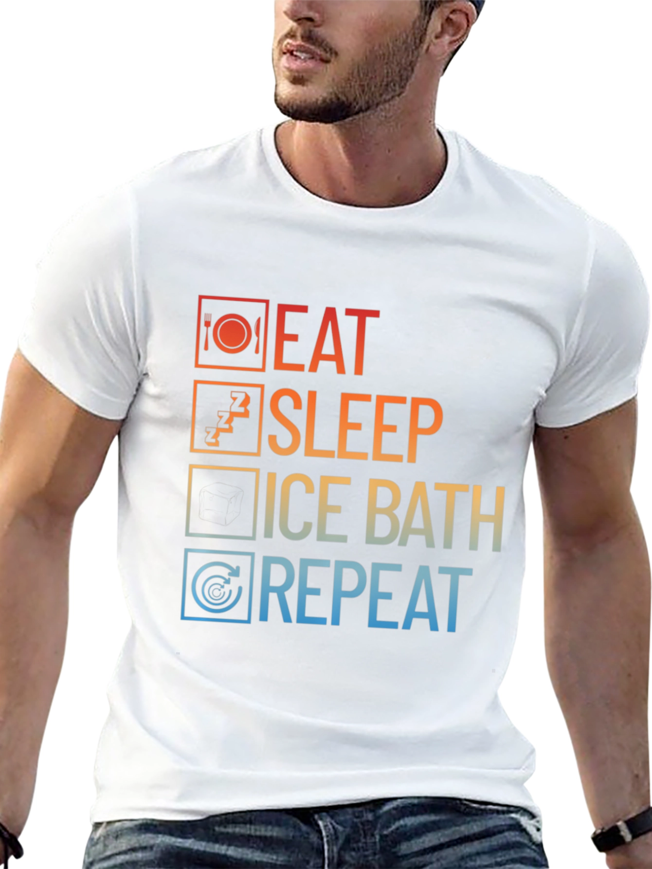 Eat Sleep Ice Bath Repeat Graphic Tee